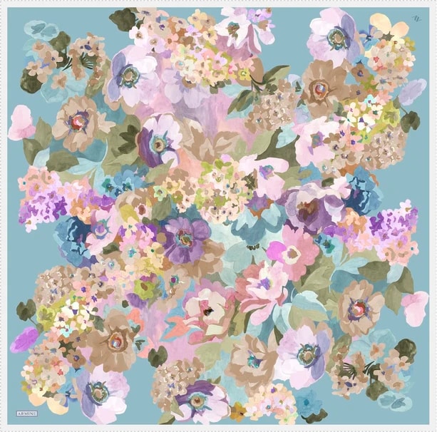 ARMİNE Sura İpek Eşarp 2025 Nostaji Yaz 9334D 34