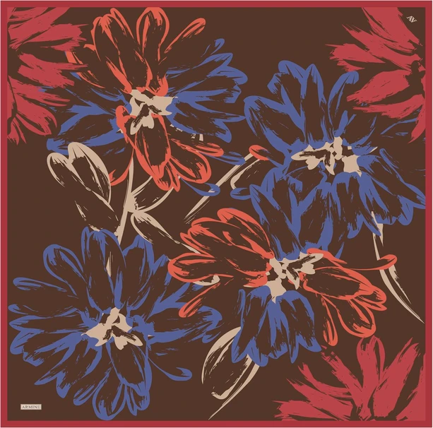 ARMİNE Sura İpek Eşarp 2025 Nostaji Yaz 9322D 84