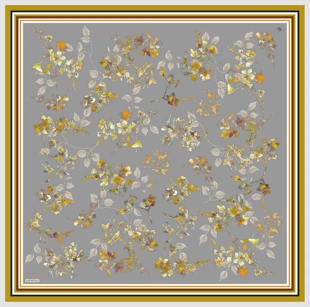 ARMİNE Sura İpek Eşarp 2025 Nostaji Yaz 9316D 34