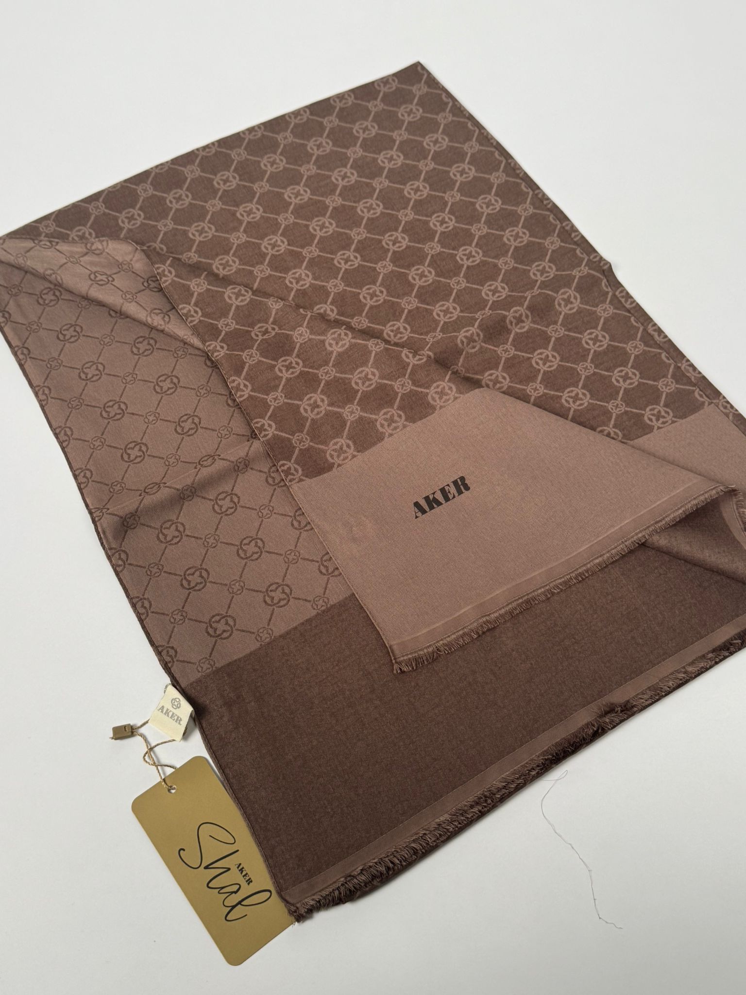 AKER Elegance Monogram Şal 932