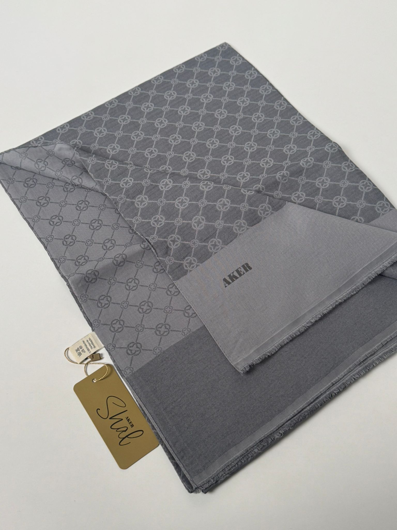 AKER Elegance Monogram Şal 971