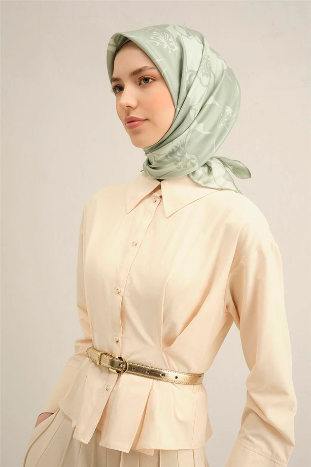 ARMİNE Sura İpek Eşarp 2025 Nostaji Yaz 9344D 37