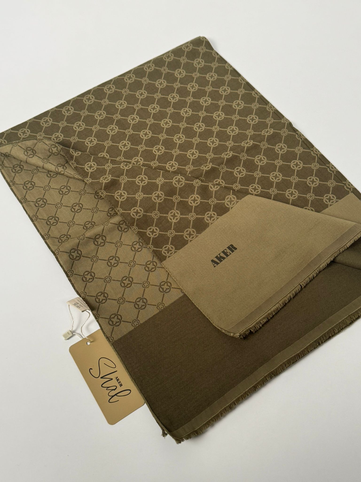 AKER Elegance Monogram Şal 934