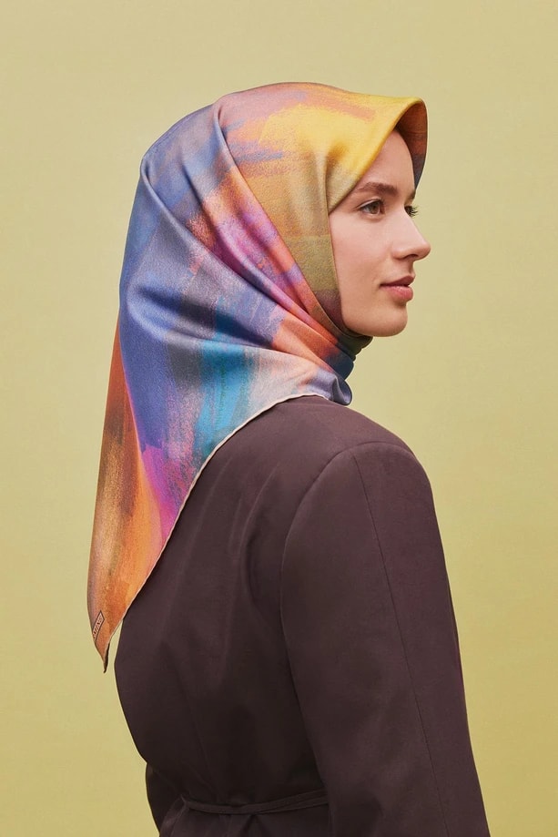 ARMİNE Sura İpek Eşarp 2025 Nostaji Yaz 9308D 09