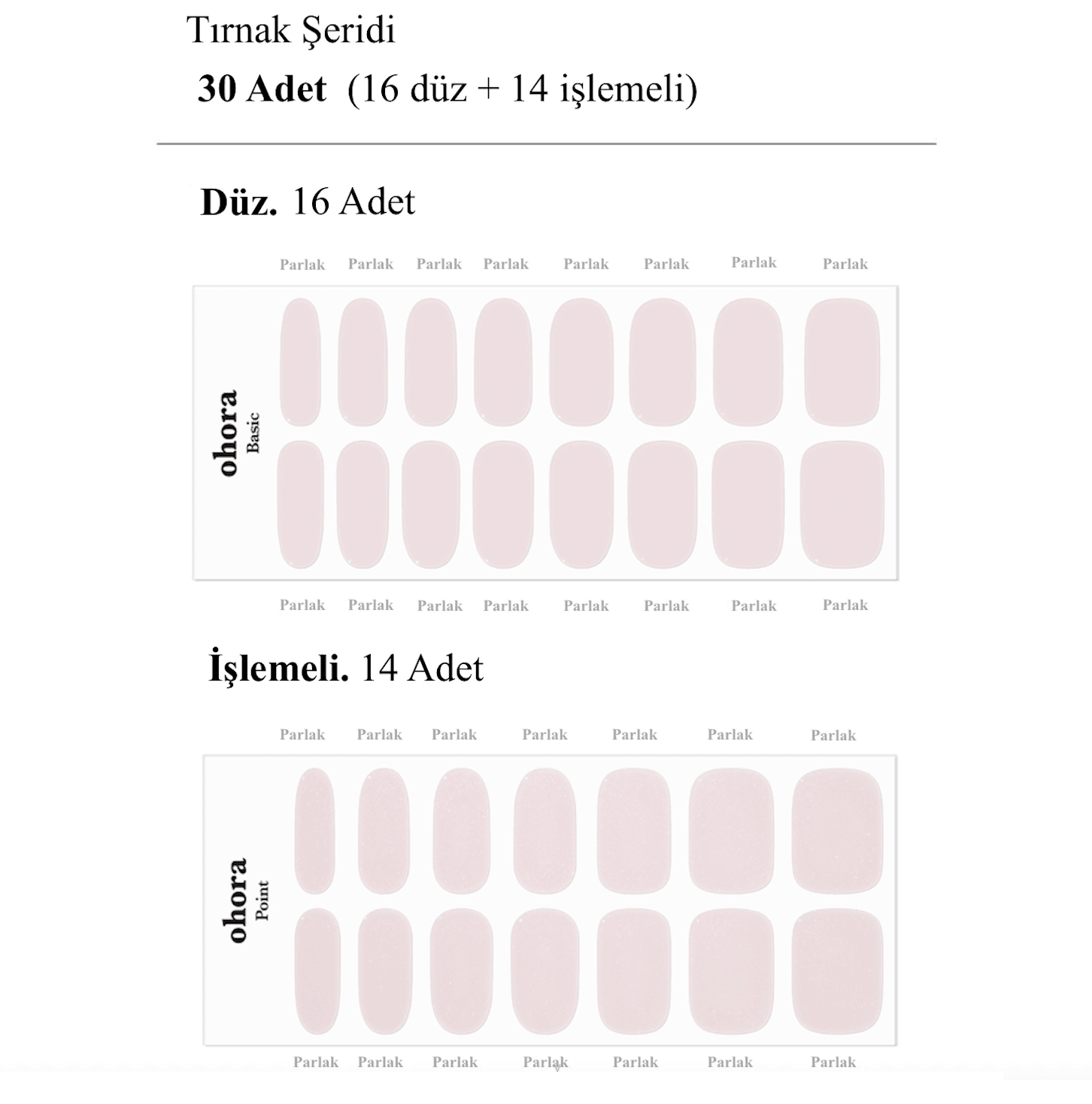 N Glazed Peach Jel Tırnak 30 Adet, 2 Kullanım