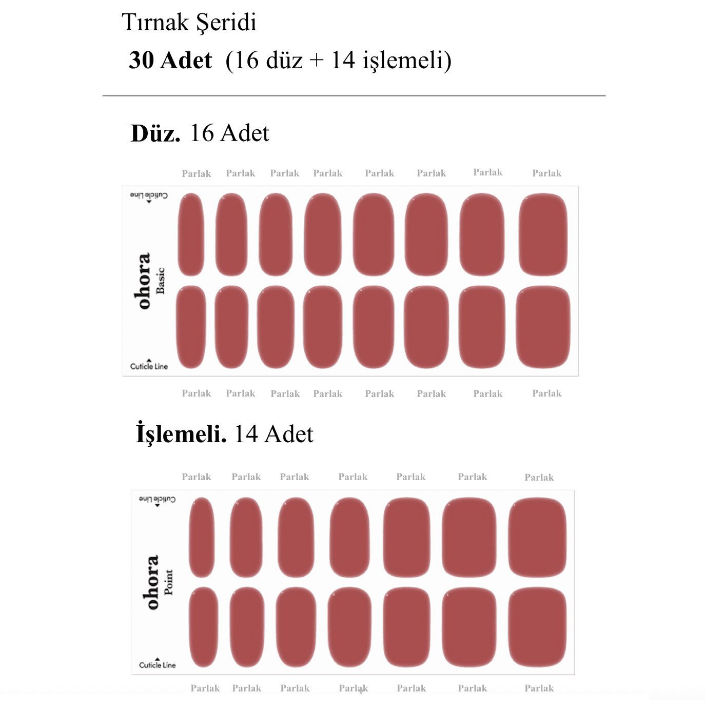 N Liz Jel Tırnak 30 Adet, 2 Kullanım