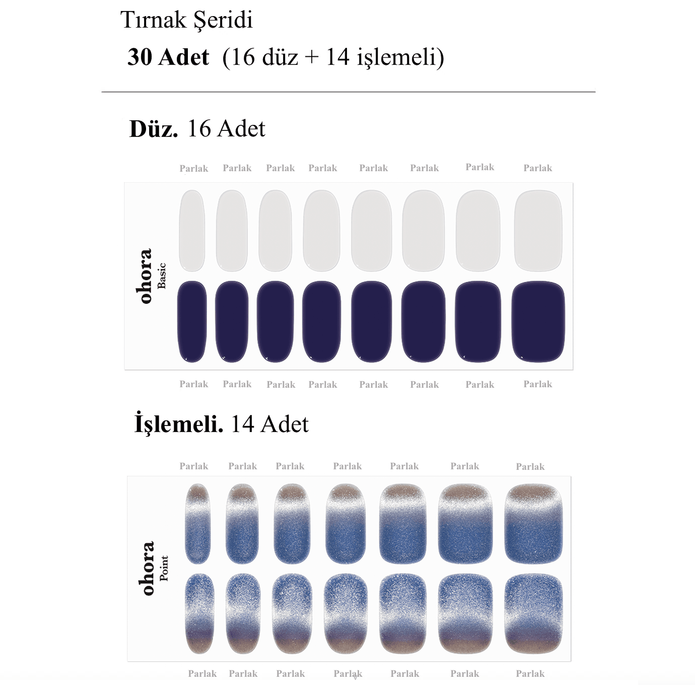 N Blue Core Jel Tırnak 30 Adet, 2 Kullanım