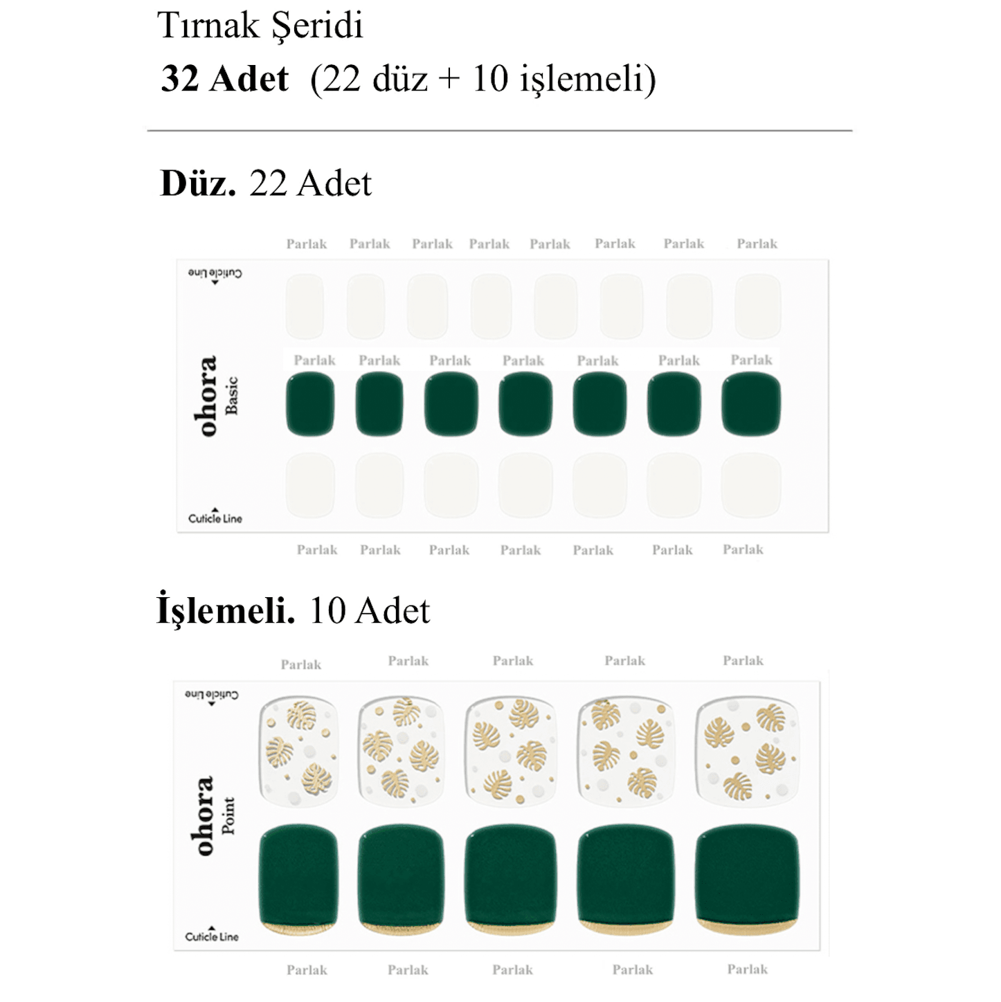 P Monstera Jel Tırnak 32 Adet, 2 Kullanım