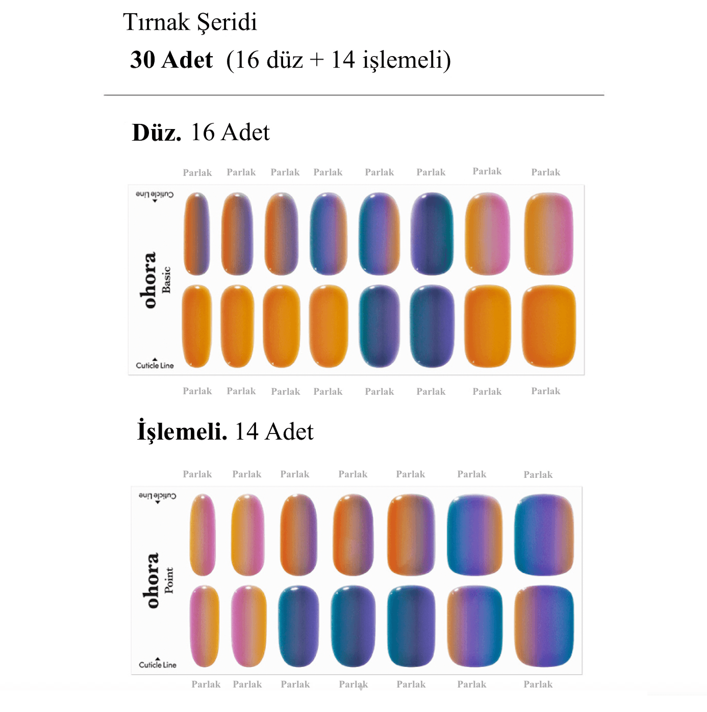 N Gradient Jel Tırnak 30 Adet, 2 Kullanım