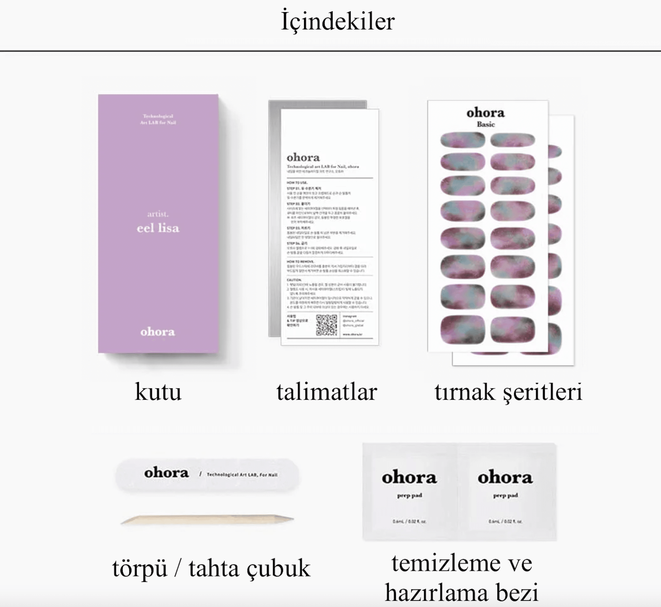 N Purple Glow Jel Tırnak 30 Adet, 2 Kullanım