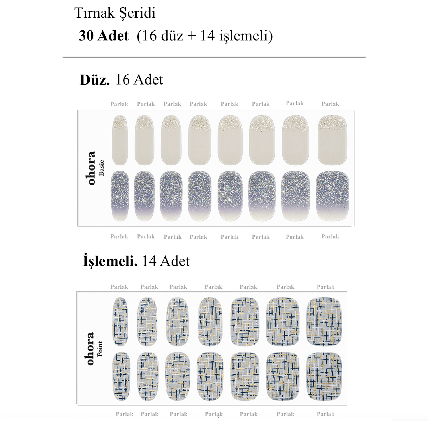 N Modern Navy Jel Tırnak 30 Adet, 2 Kullanım