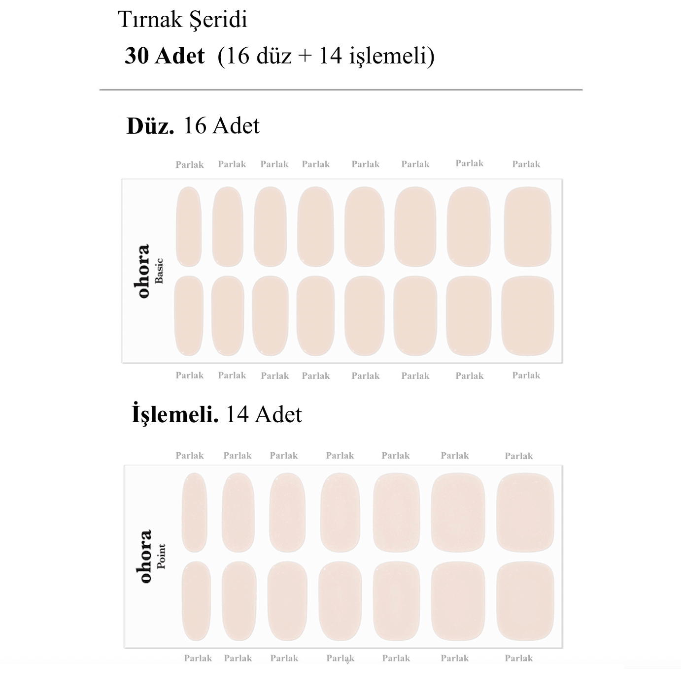 N Glazed Apricot Jel Tırnak 30 Adet, 2 Kullanım