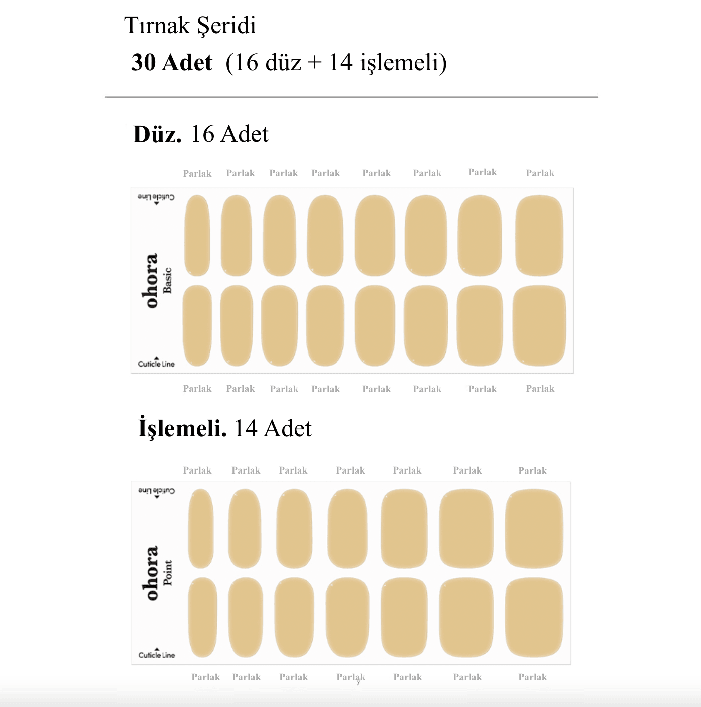 N Cream Butter Jel Tırnak 30 Adet, 2 Kullanım