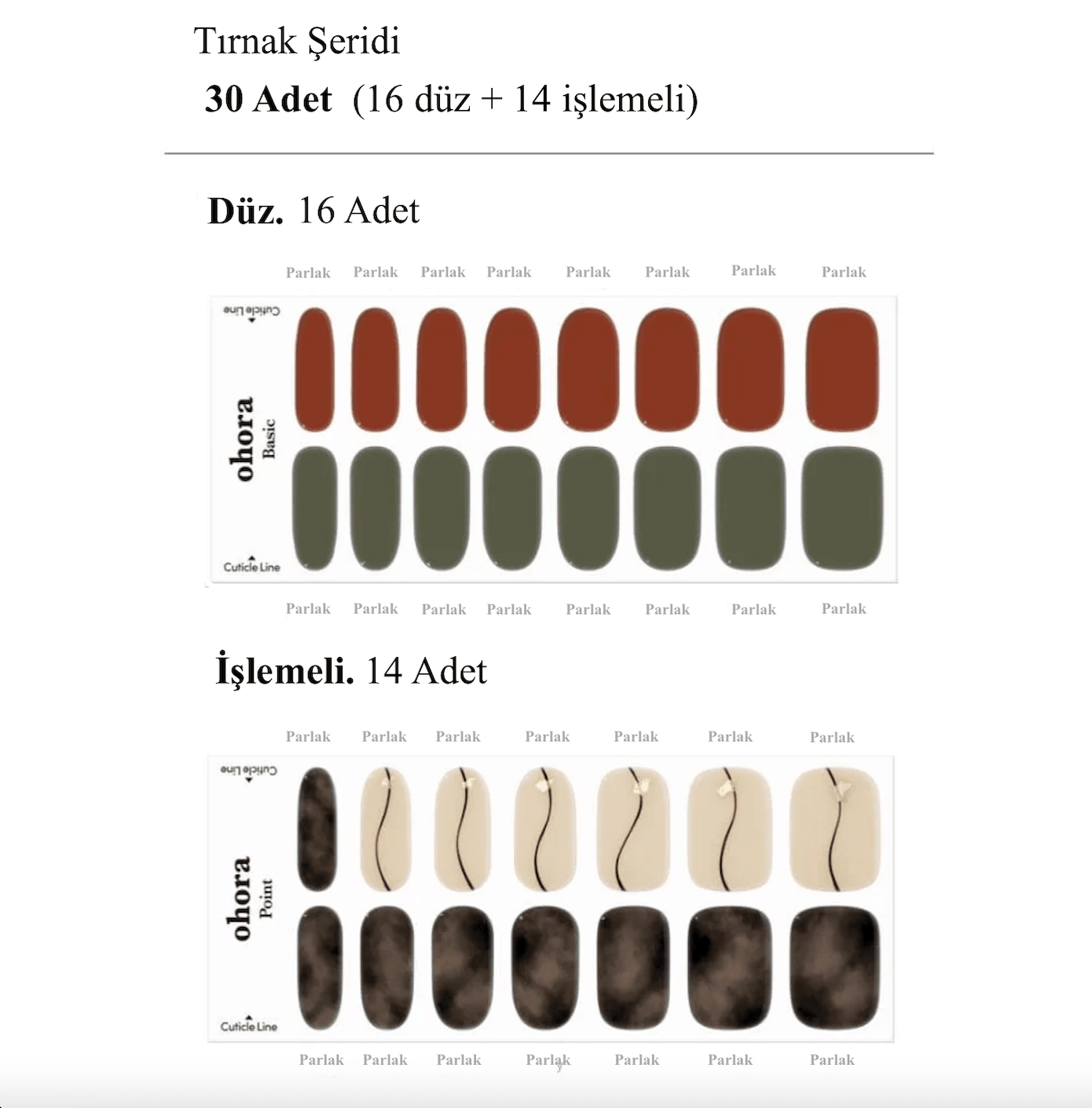 N Noir Jel Tırnak 30 Adet, 2 Kullanım