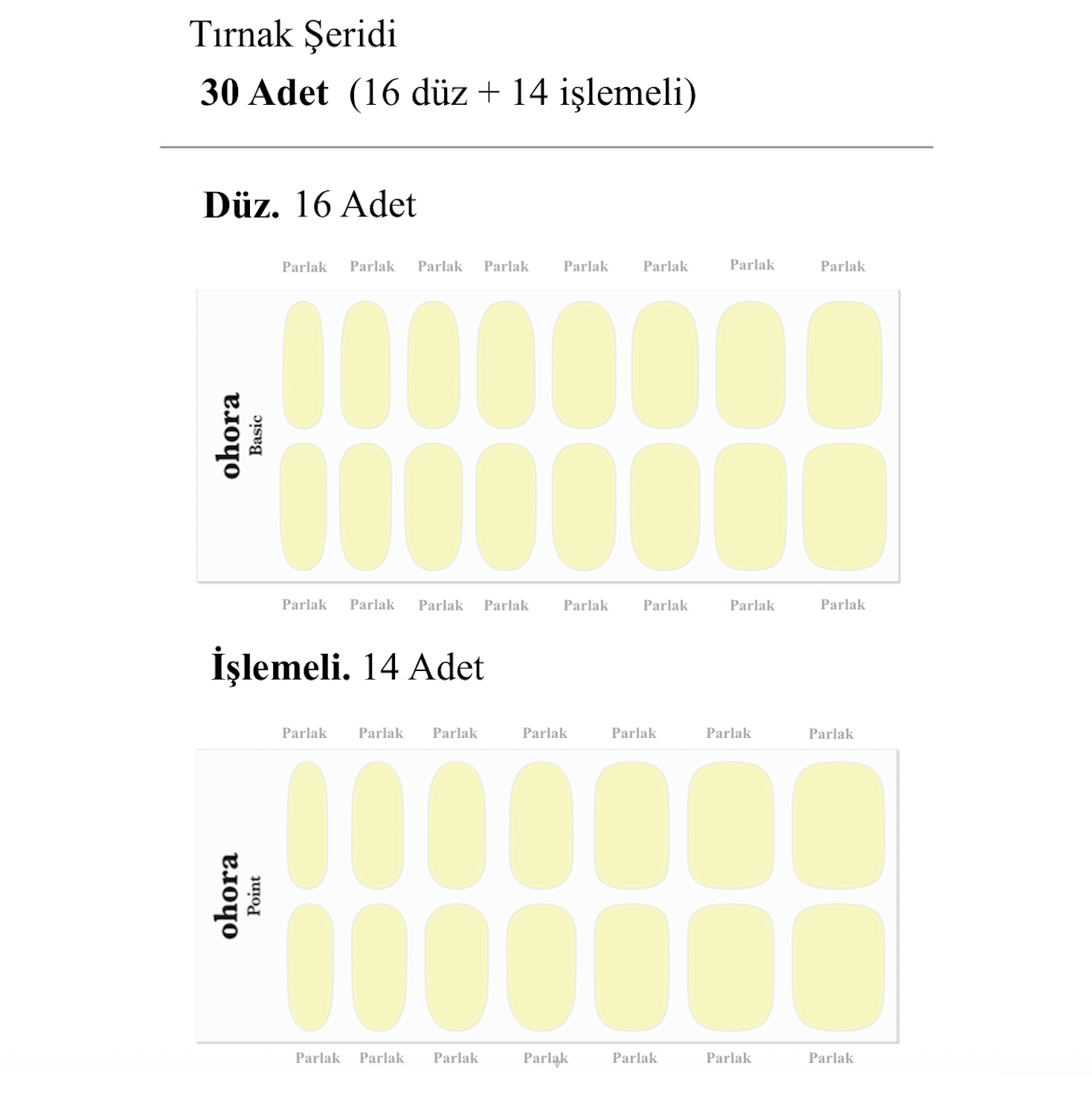 N Lemon Sugar Jel Tırnak 30 Adet, 2 Kullanım