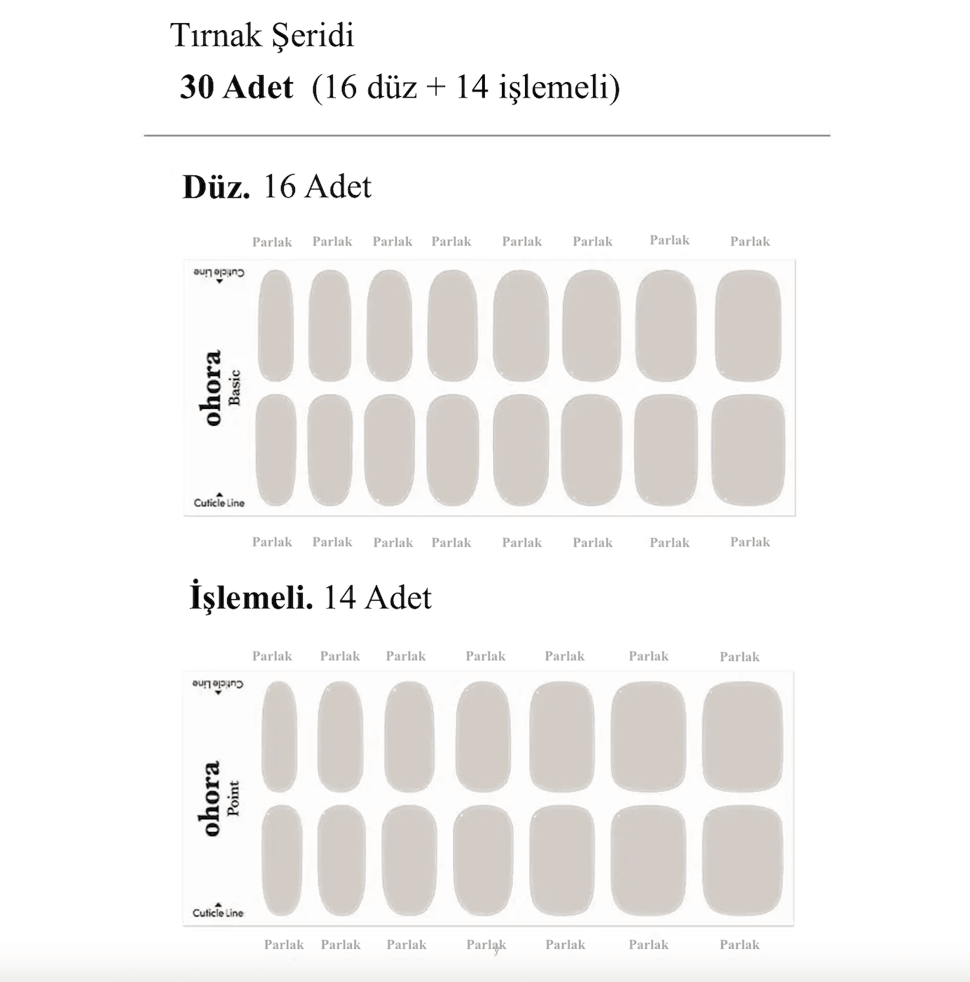 N Cream Paper Jel Tırnak 30 Adet, 2 Kullanım