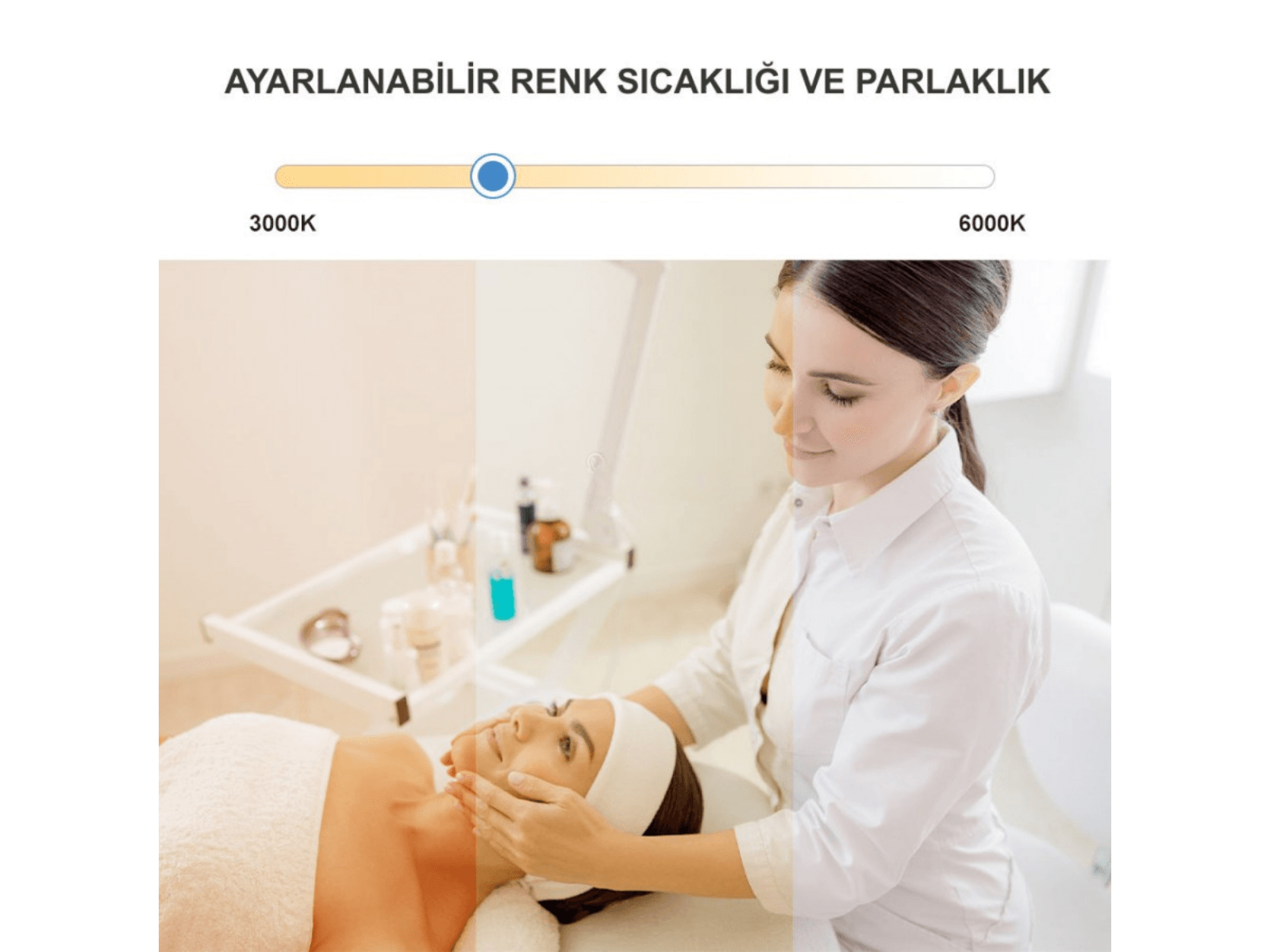 Ay Model 80 Watt Sedye Yanı Kalıcı Makyaj Dövme Işığı 28 inch | LaborTech-4356