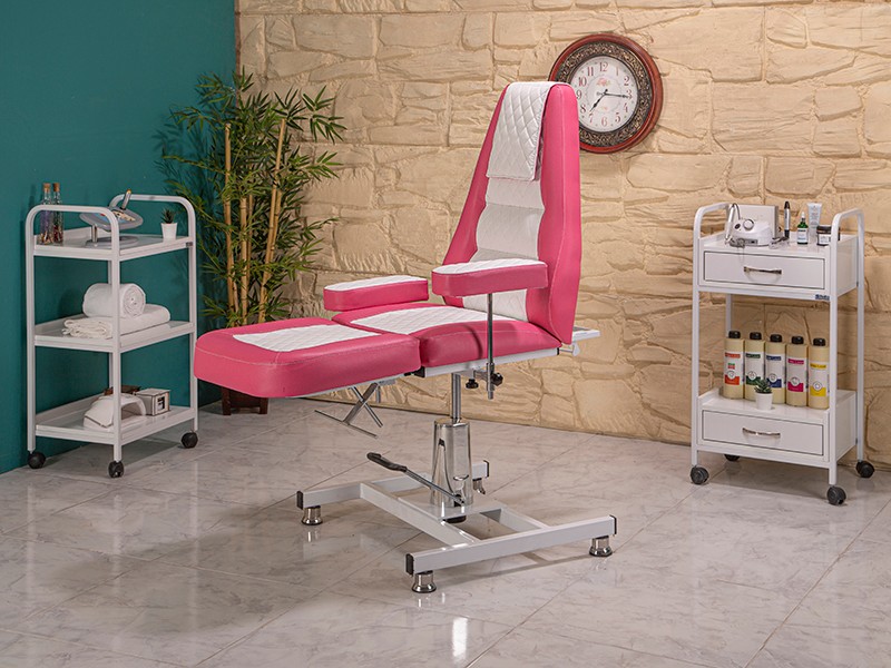 Royal Hidrolikli Cilt Bakım ve Bakım Koltuk-Pembe | LaborTech-2413