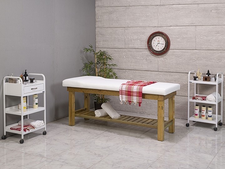 Emprenyeli Spa, Bakım ve Masaj Masası Yüz Koyma Deliksiz-Naturel Çam Ağacı | LaborTech-3161