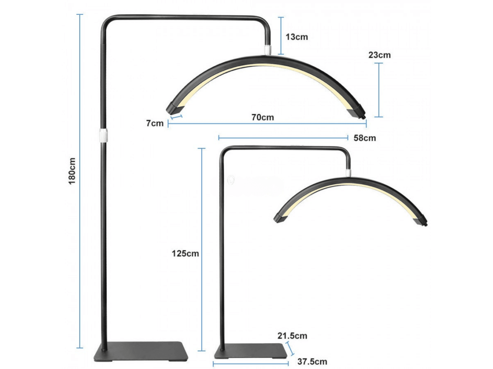 Ay Model 80 Watt Sedye Yanı Kalıcı Makyaj Dövme Işığı 28 inch | LaborTech-4356