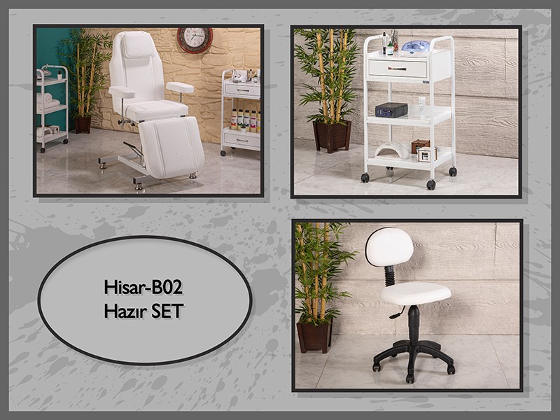 Hazır Set Hisar Koltuk-Sehpa-Sandalye-Beyaz | LaborTech-HisarB02