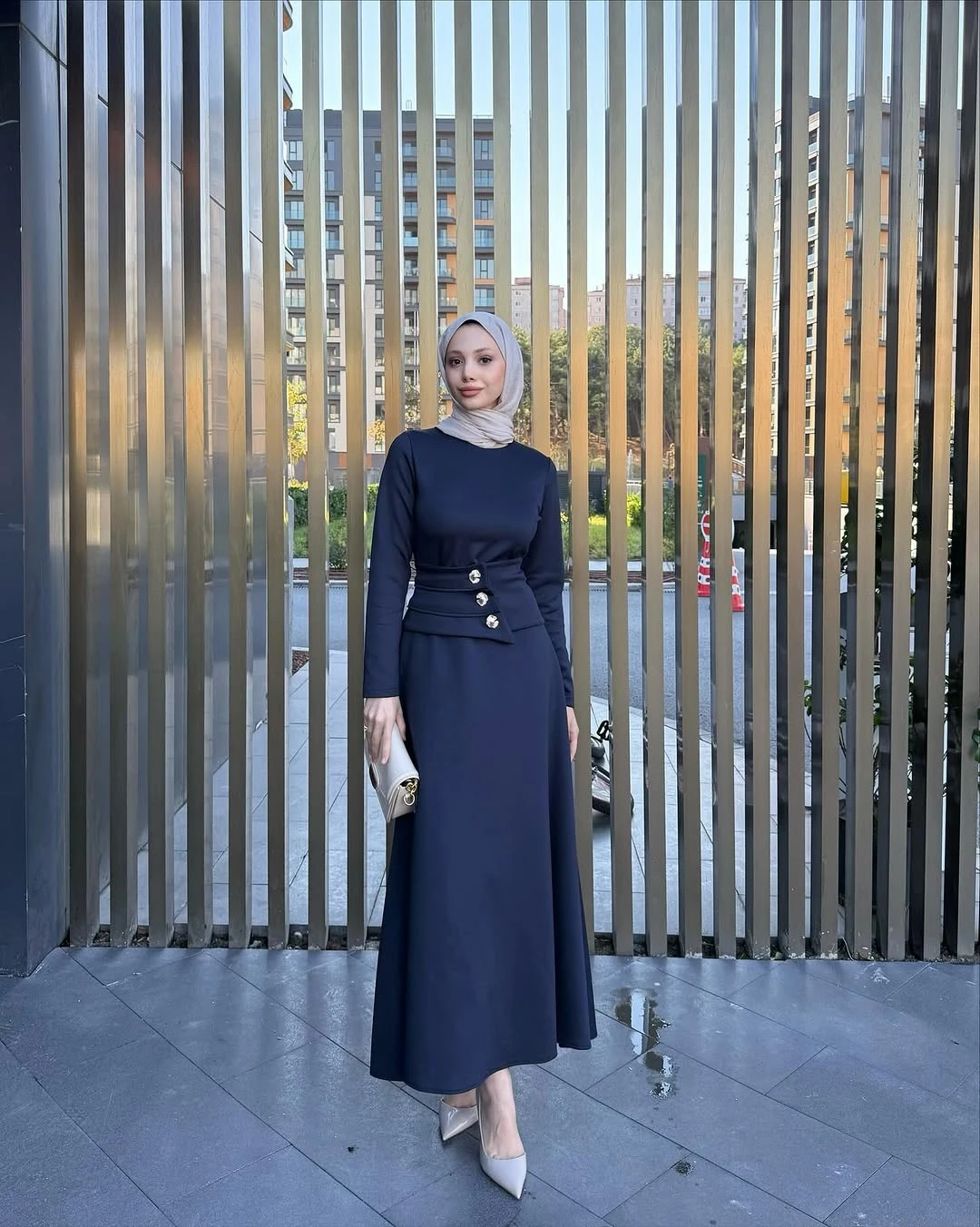 Vera Premium Elbise - Lacivert