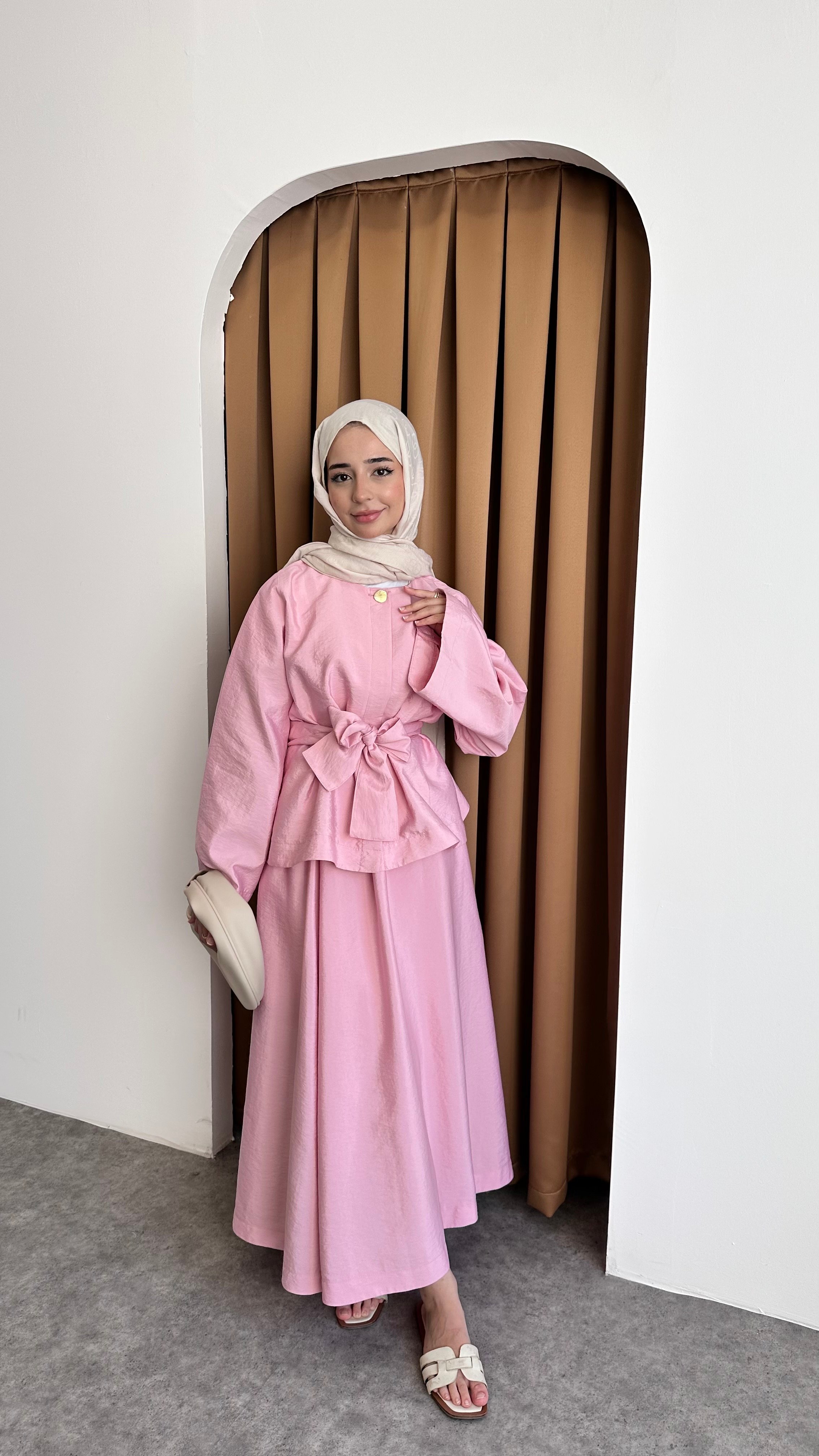 Lina Kuşaklı Takım - Pembe