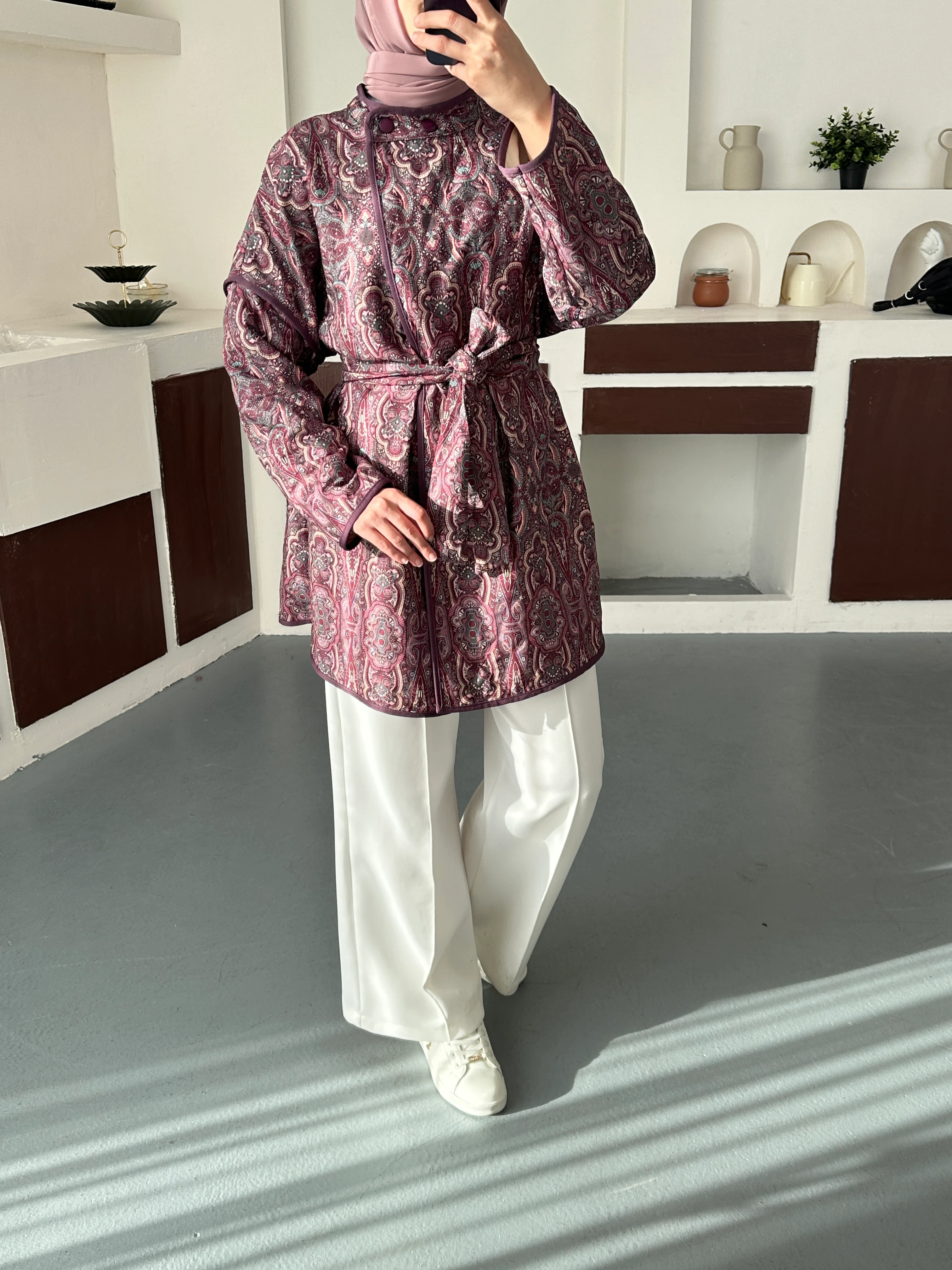 Zarif Kuşaklı Ceket 