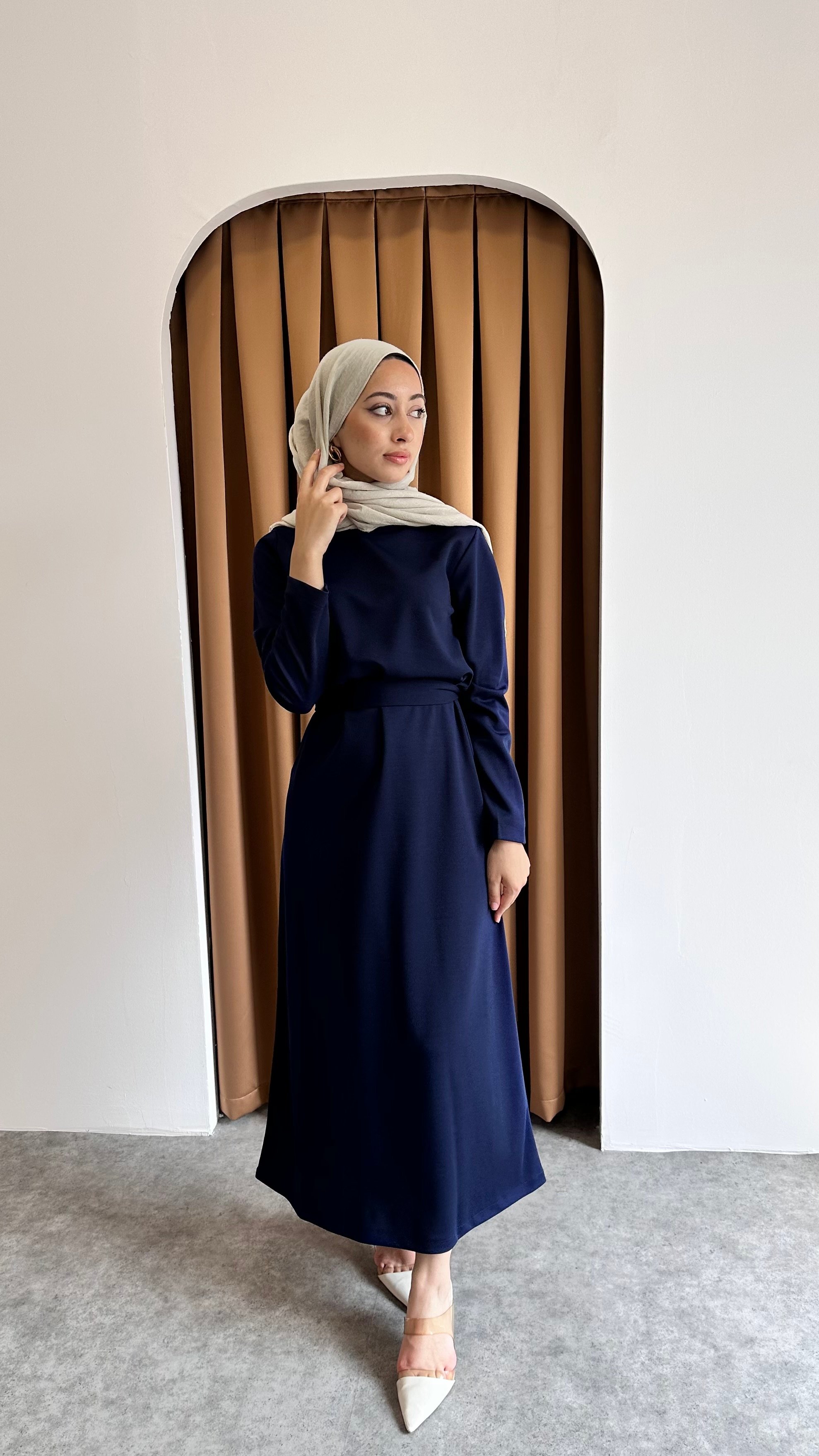 İki parça Zerafet Abaya - Lacivert