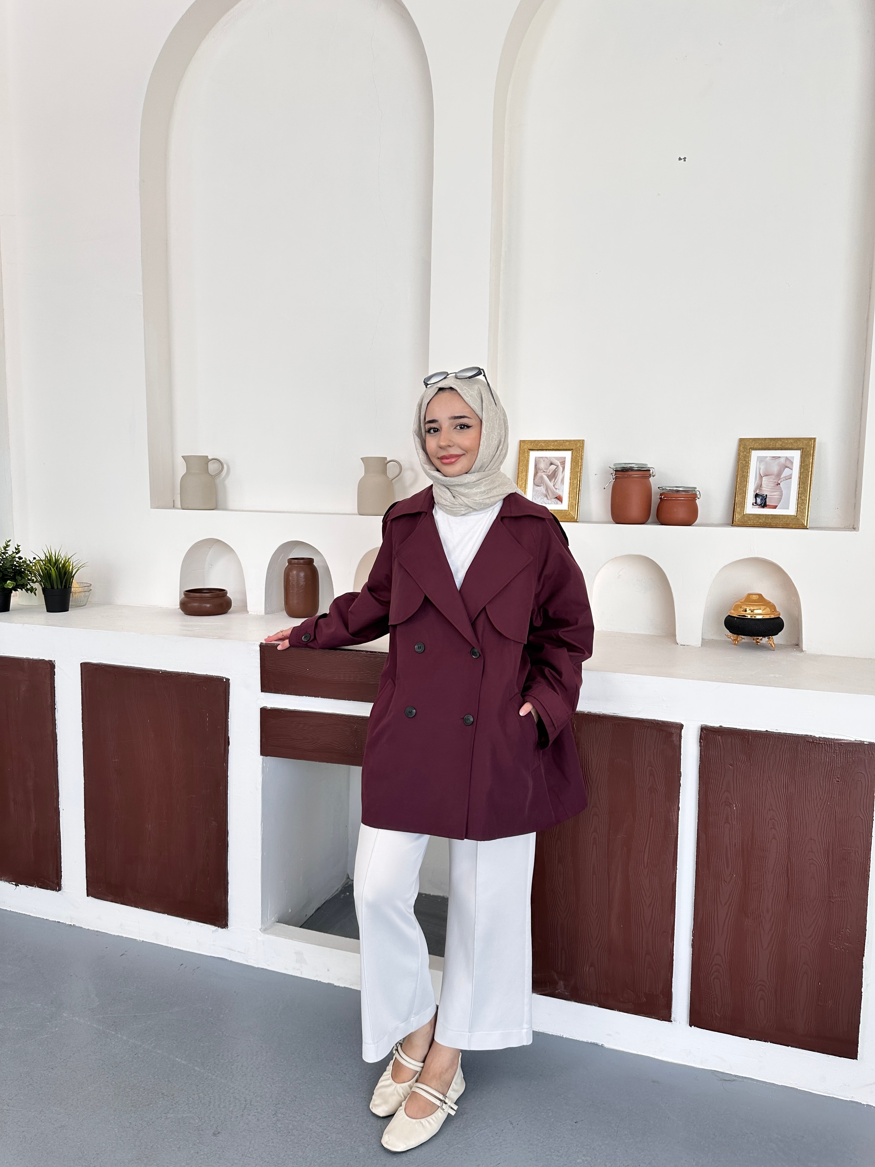 Nora Kemerli Trenç - Bordo