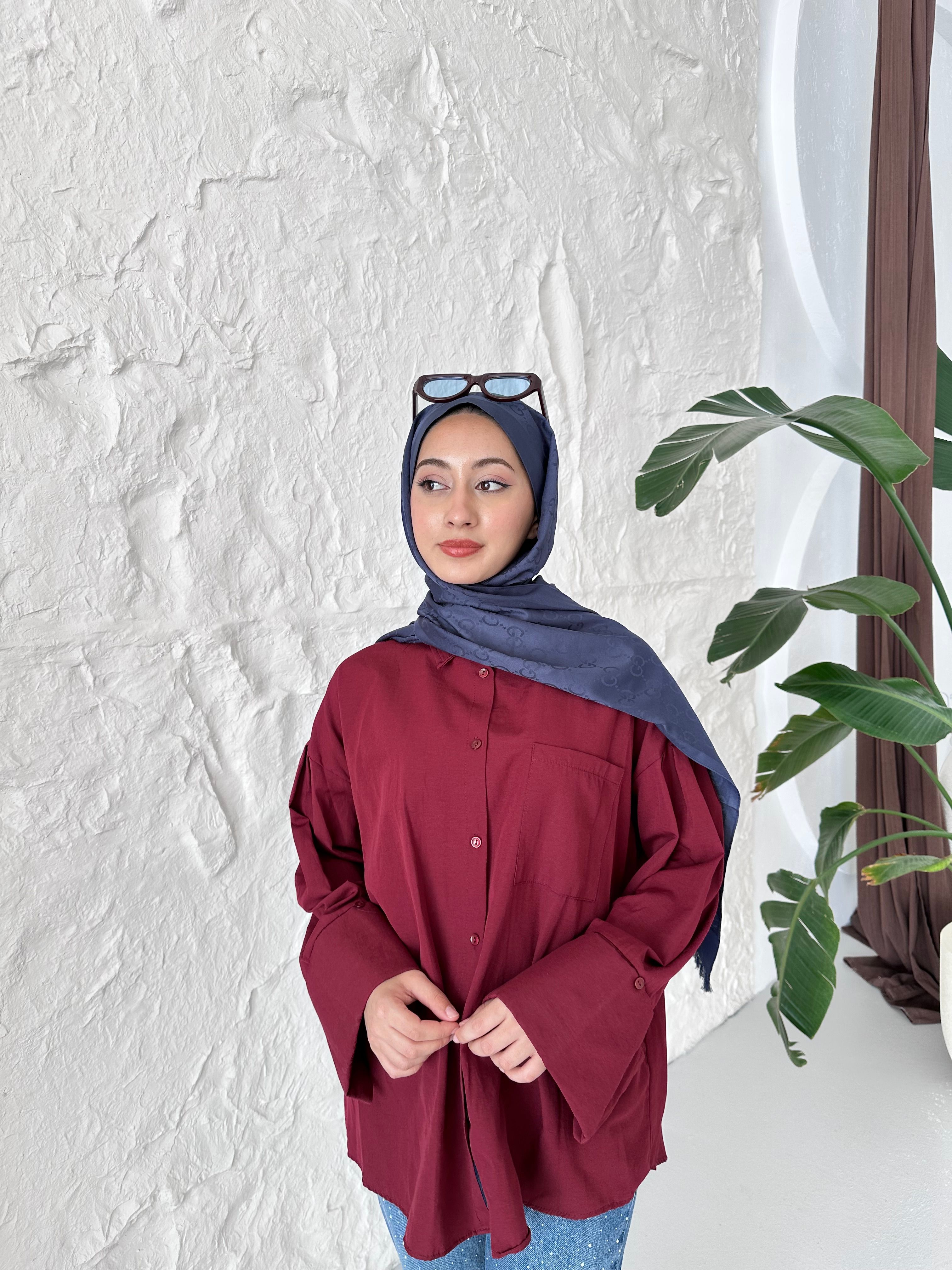 Blazer Gömlek - Bordo
