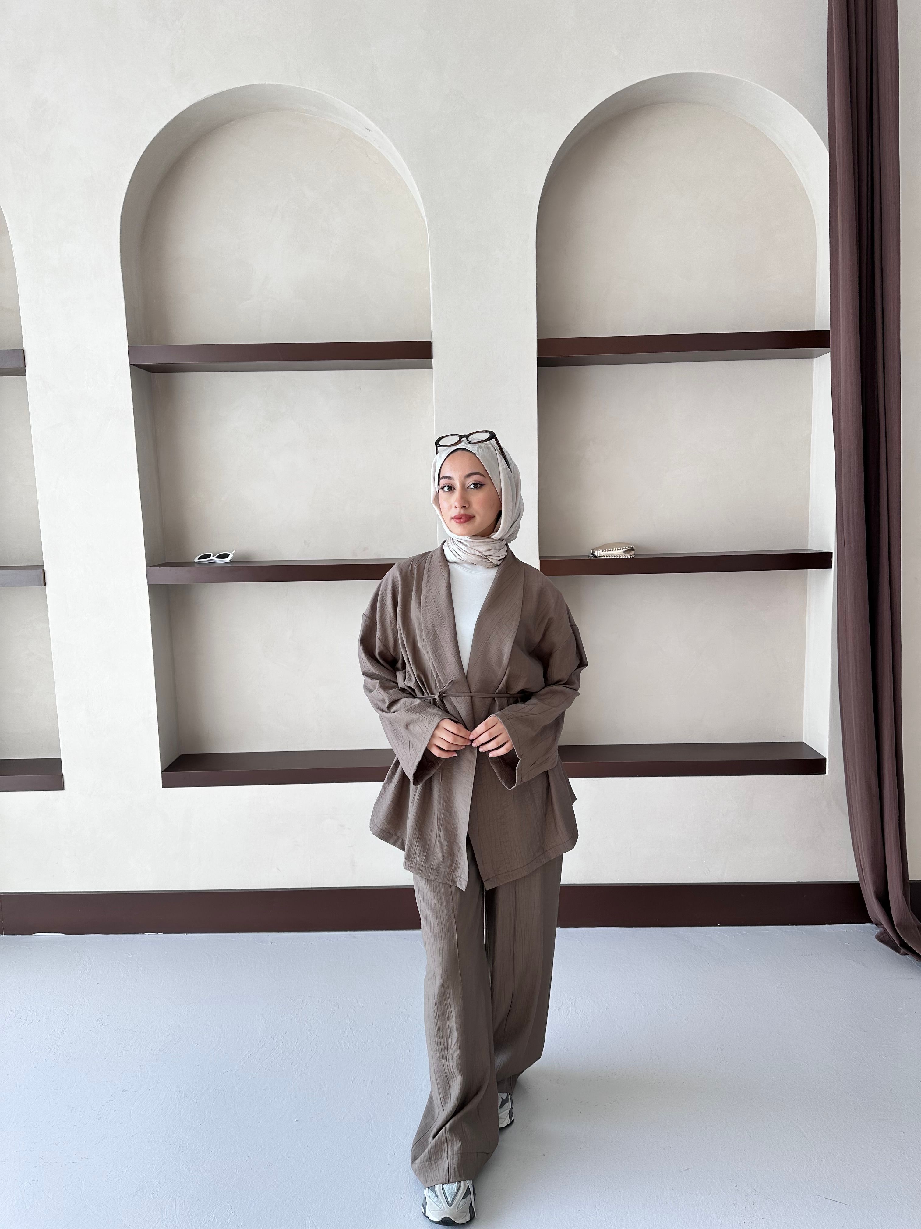 Luna Oversize Takım - Vizon