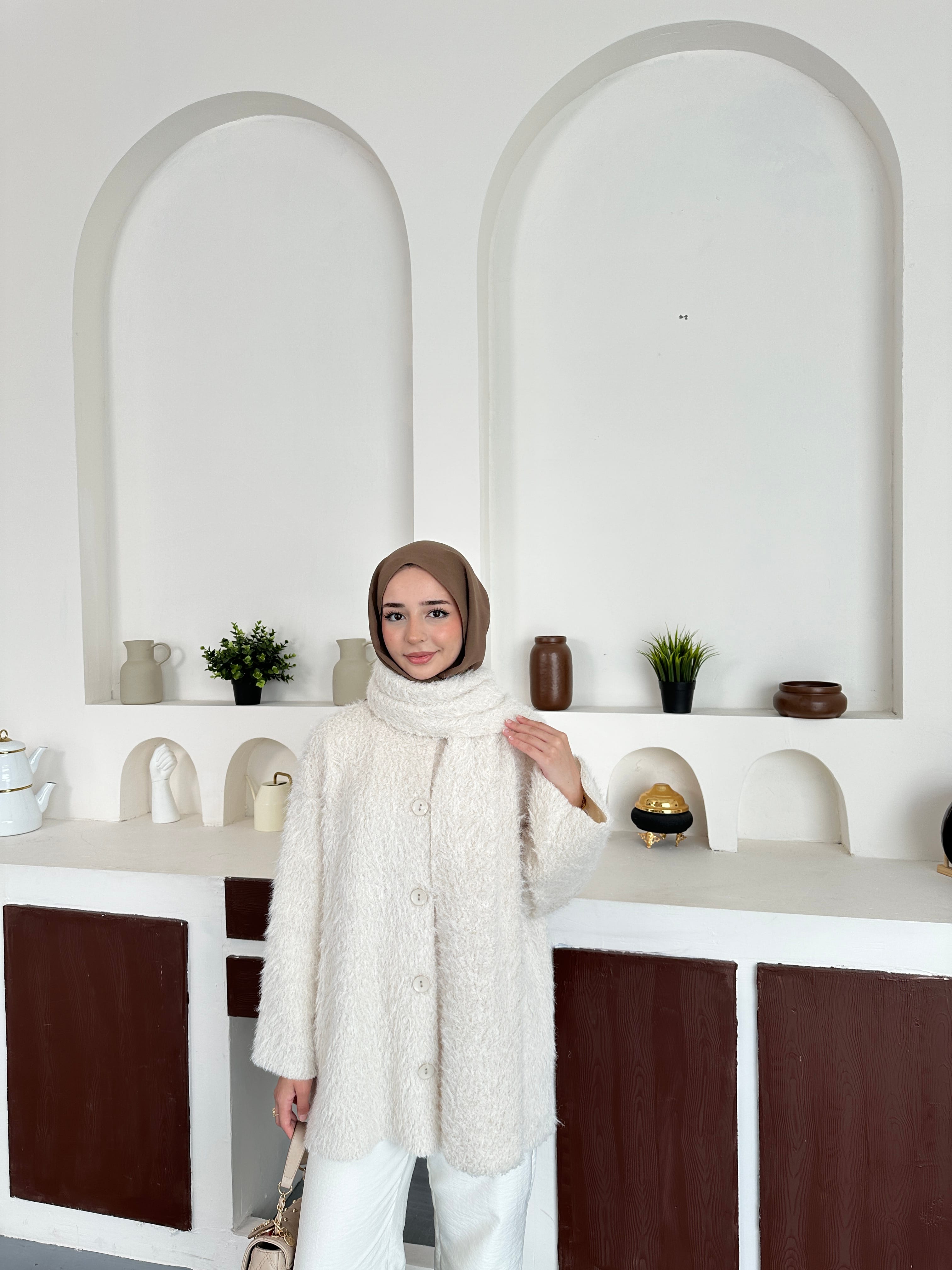 Atkılı Peluş ceket