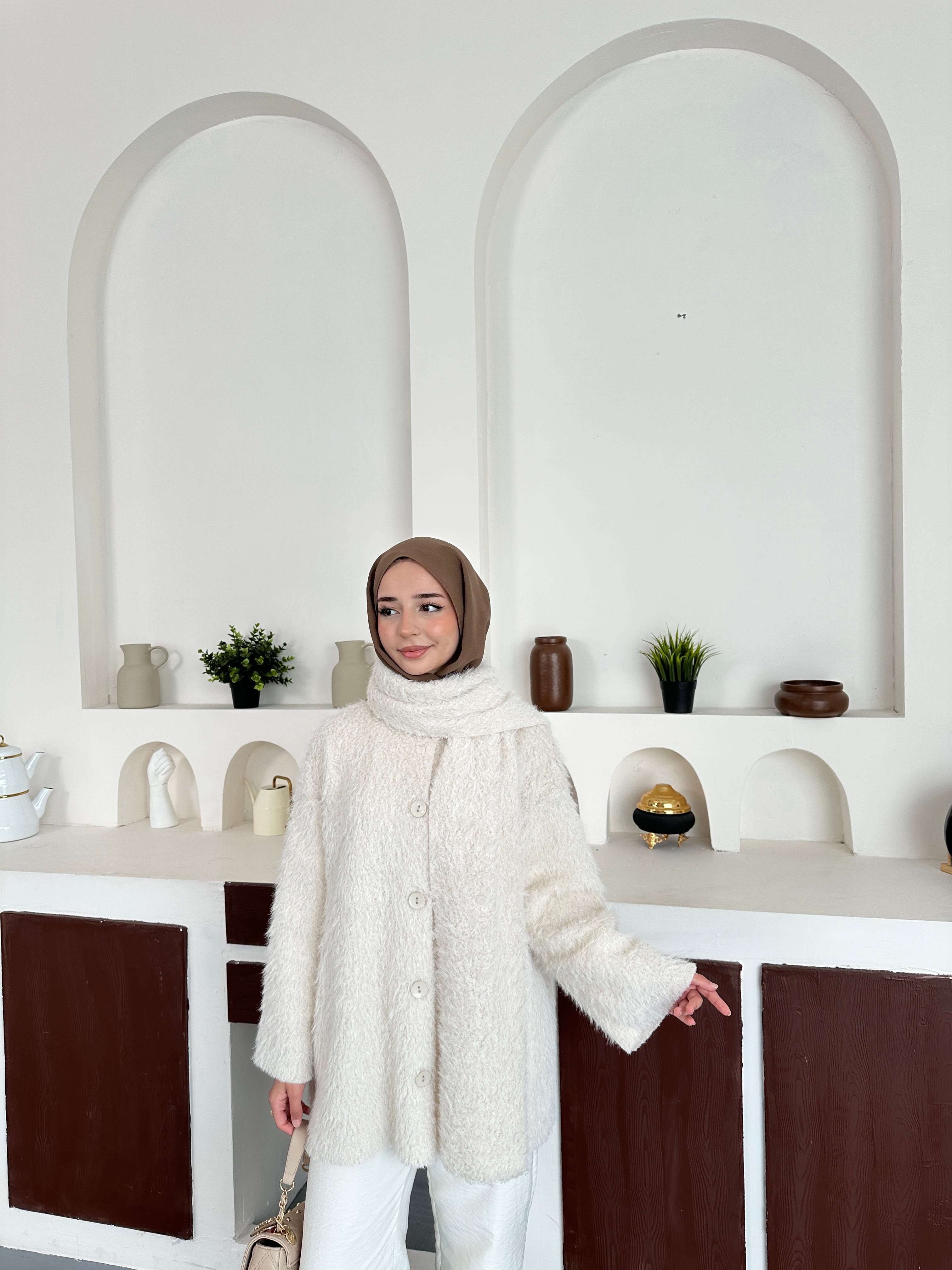 Atkılı Peluş ceket