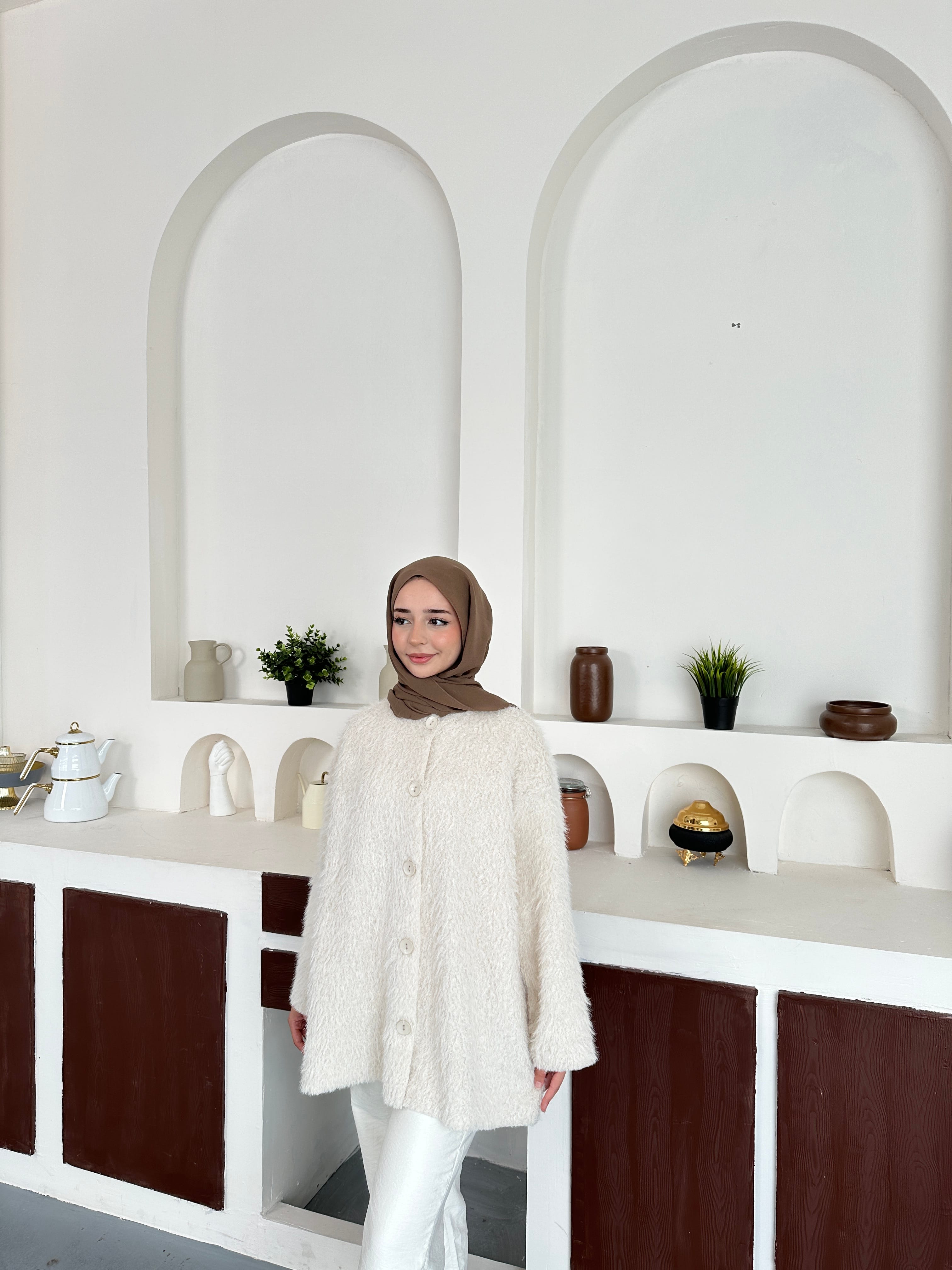 Atkılı Peluş ceket