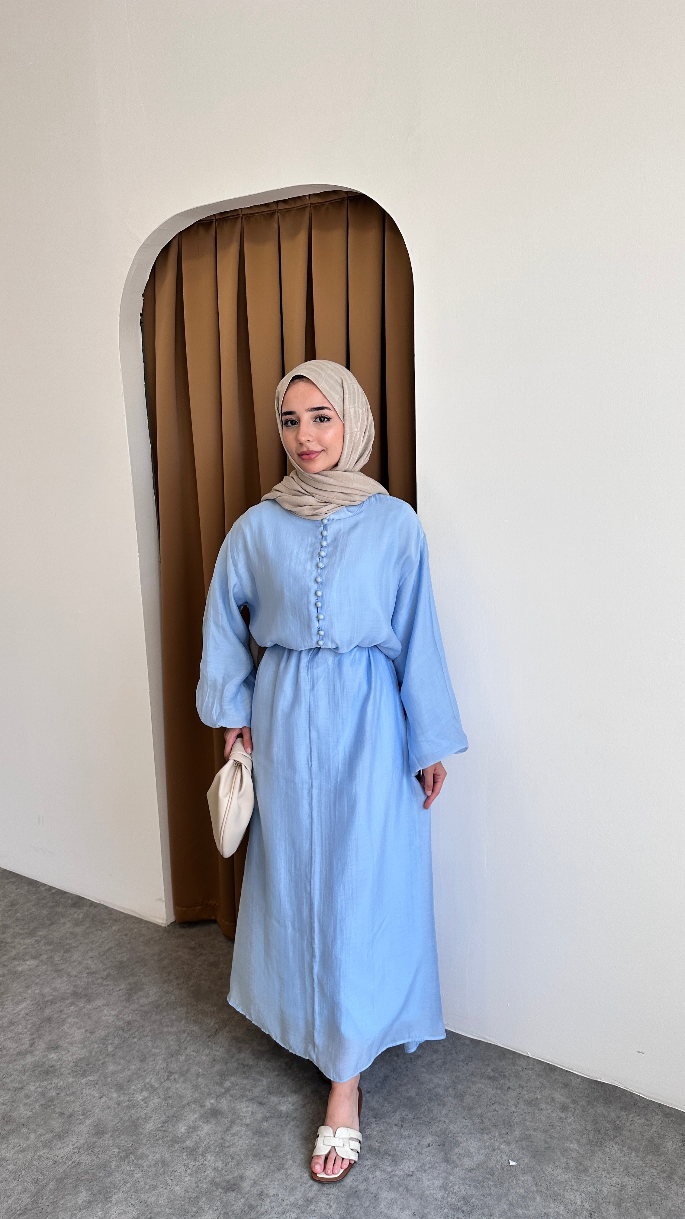 Lina Düğmeli Elbise