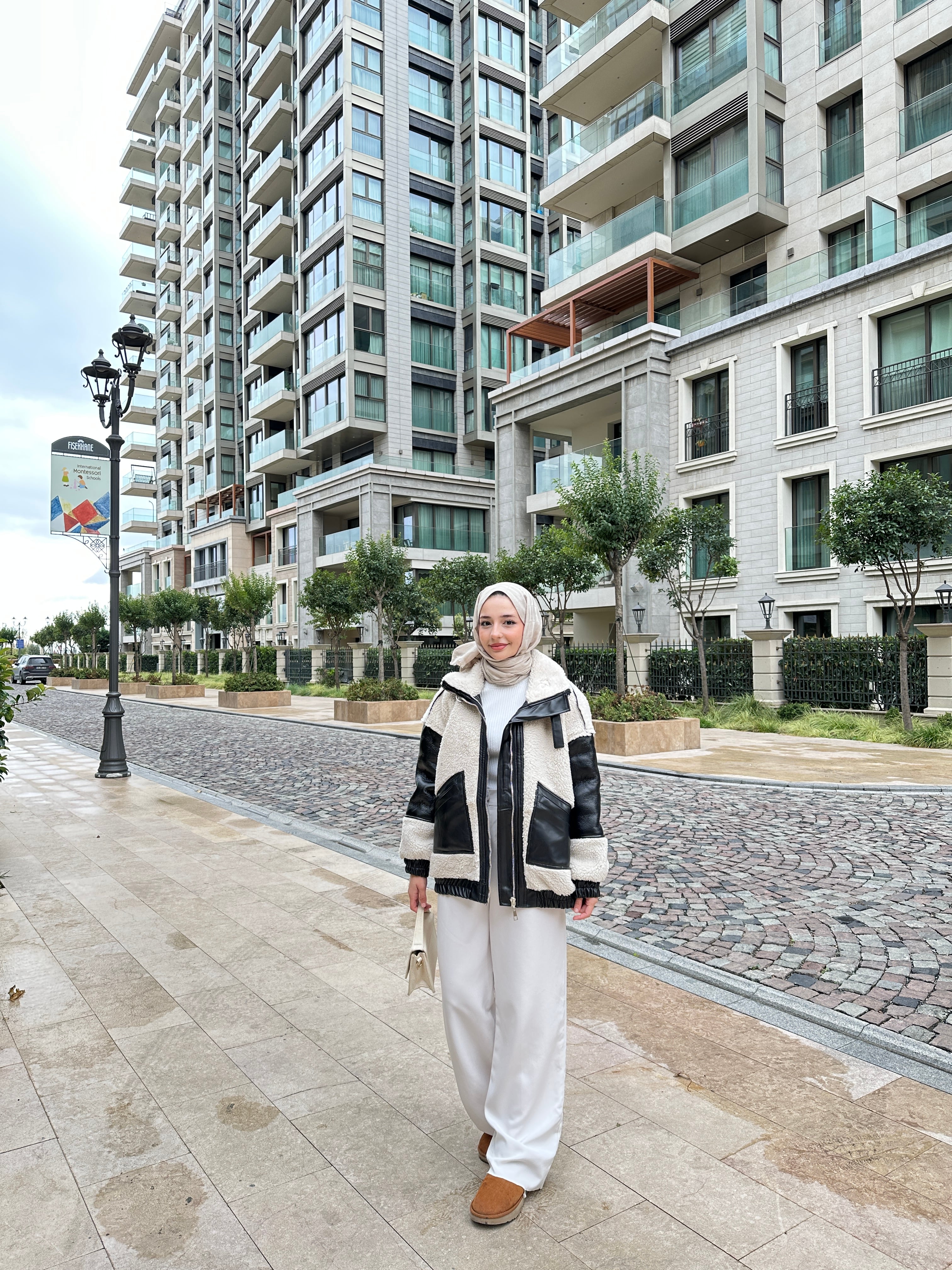 Nora Peluş Deri Mont