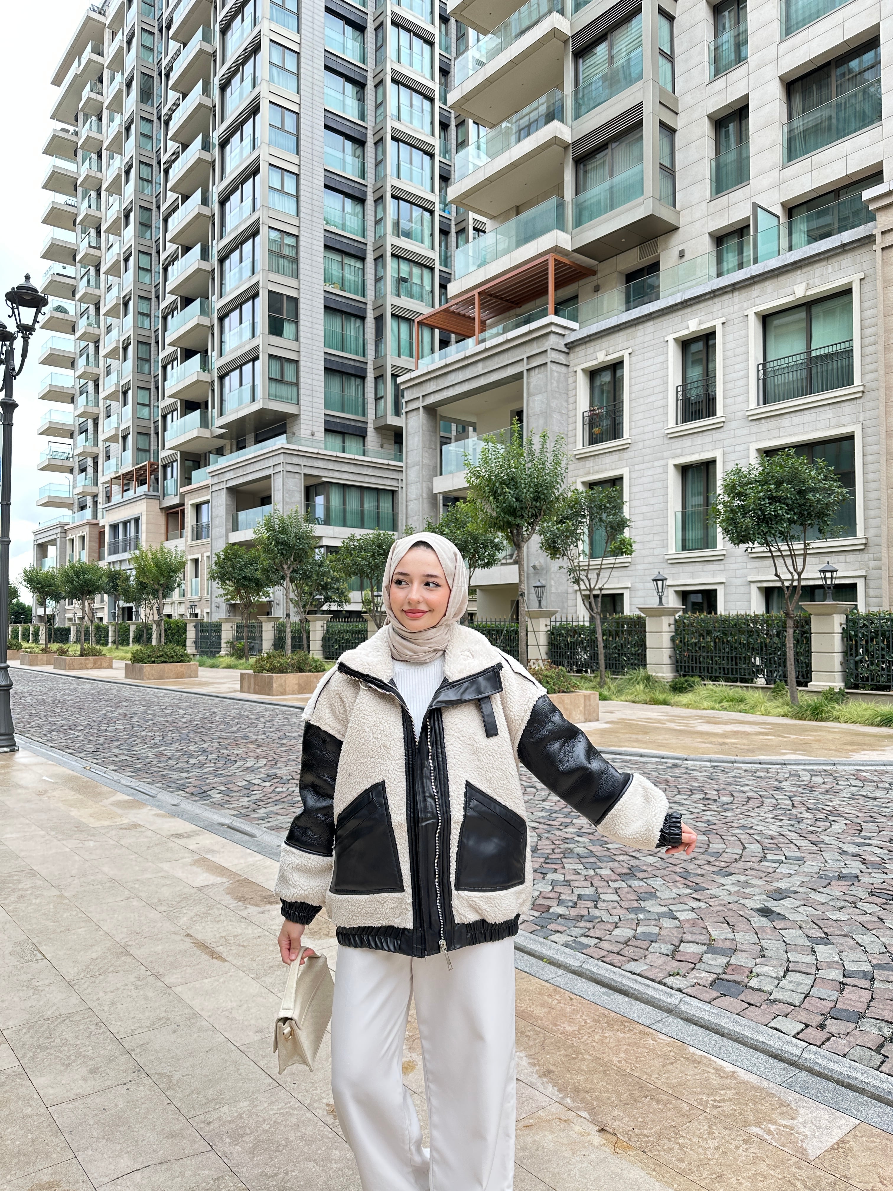 Nora Peluş Deri Mont