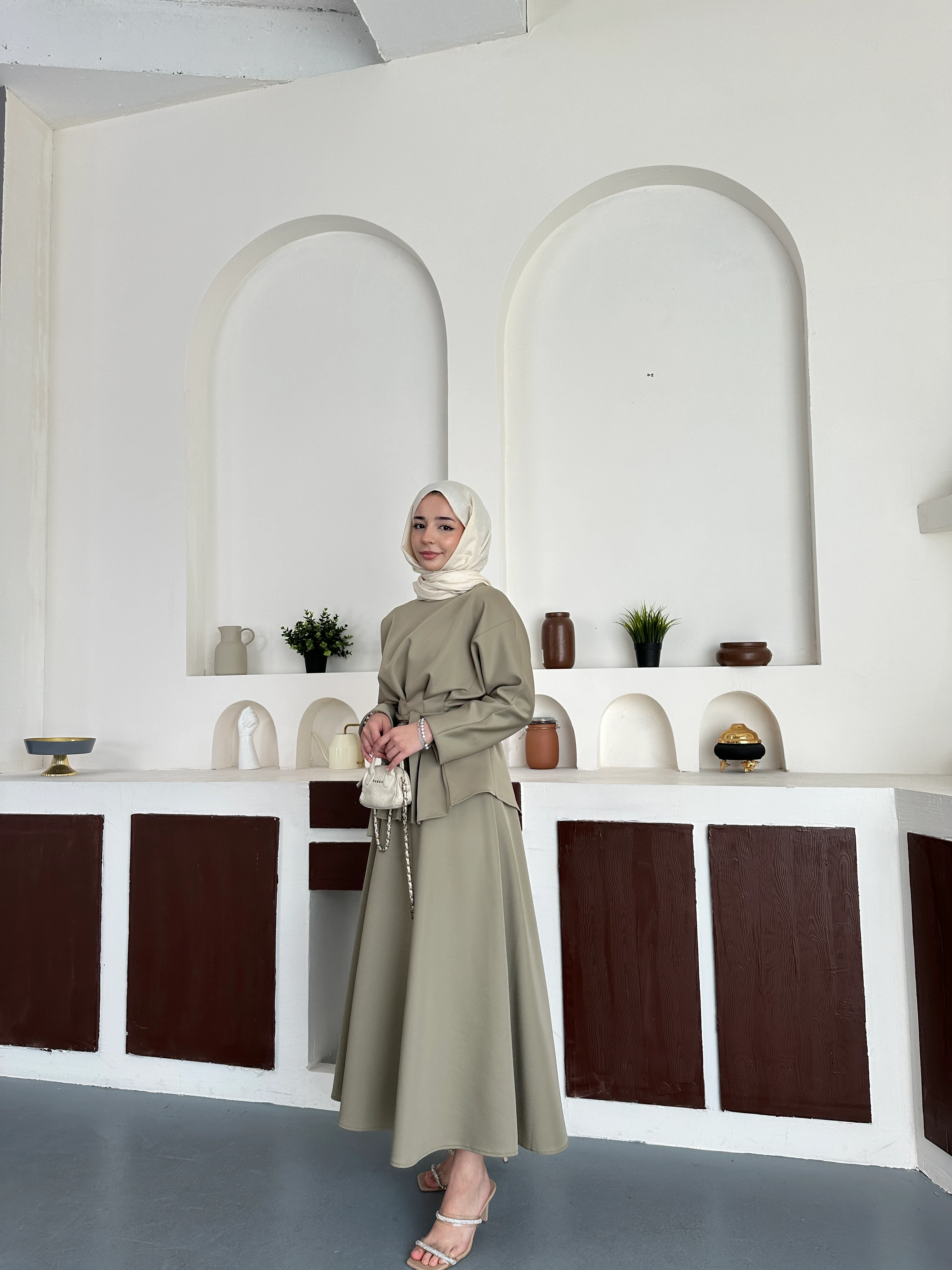 Pileli etekli takım - Çağla