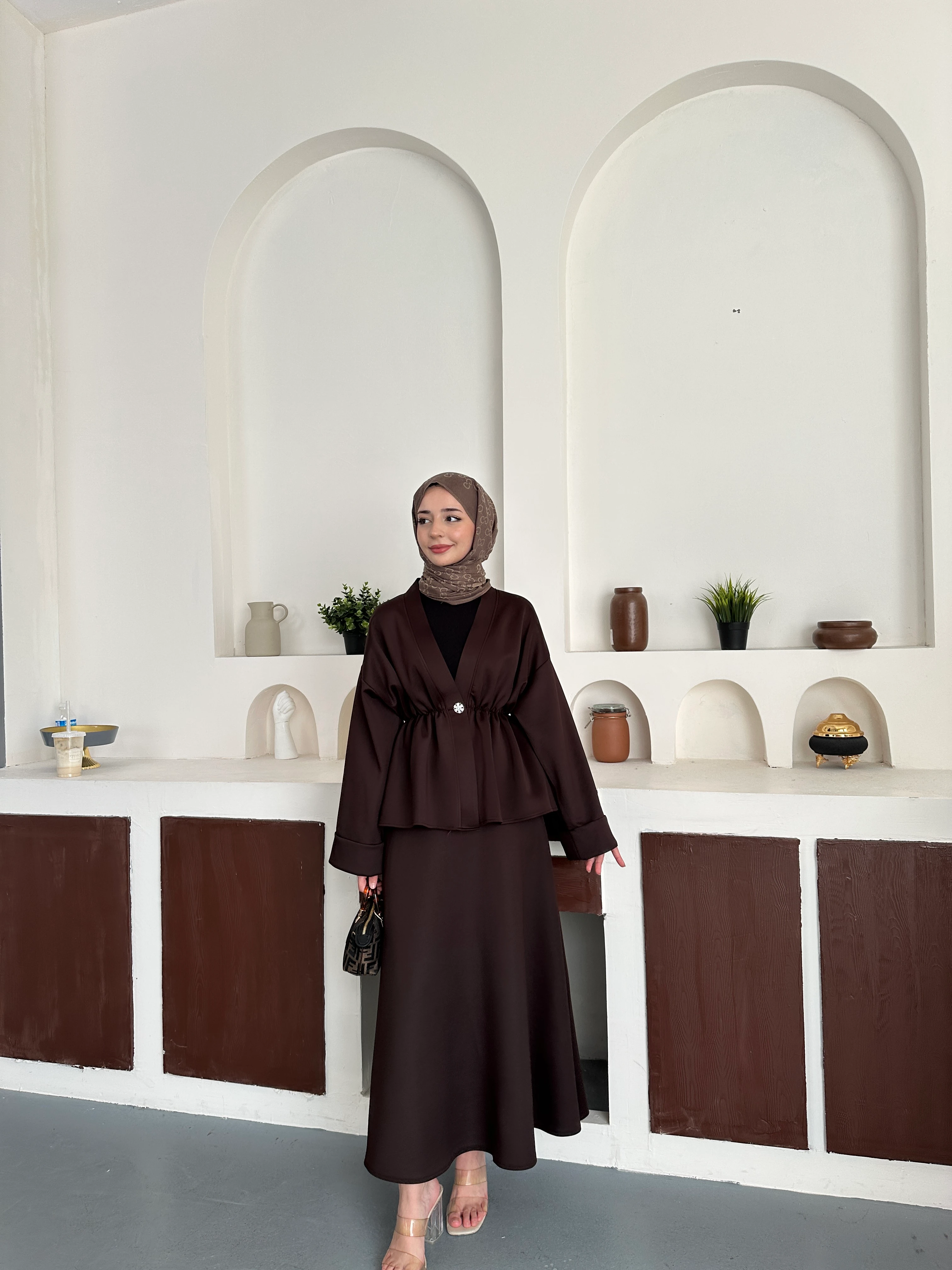 Luna Basic Takım - Kahve