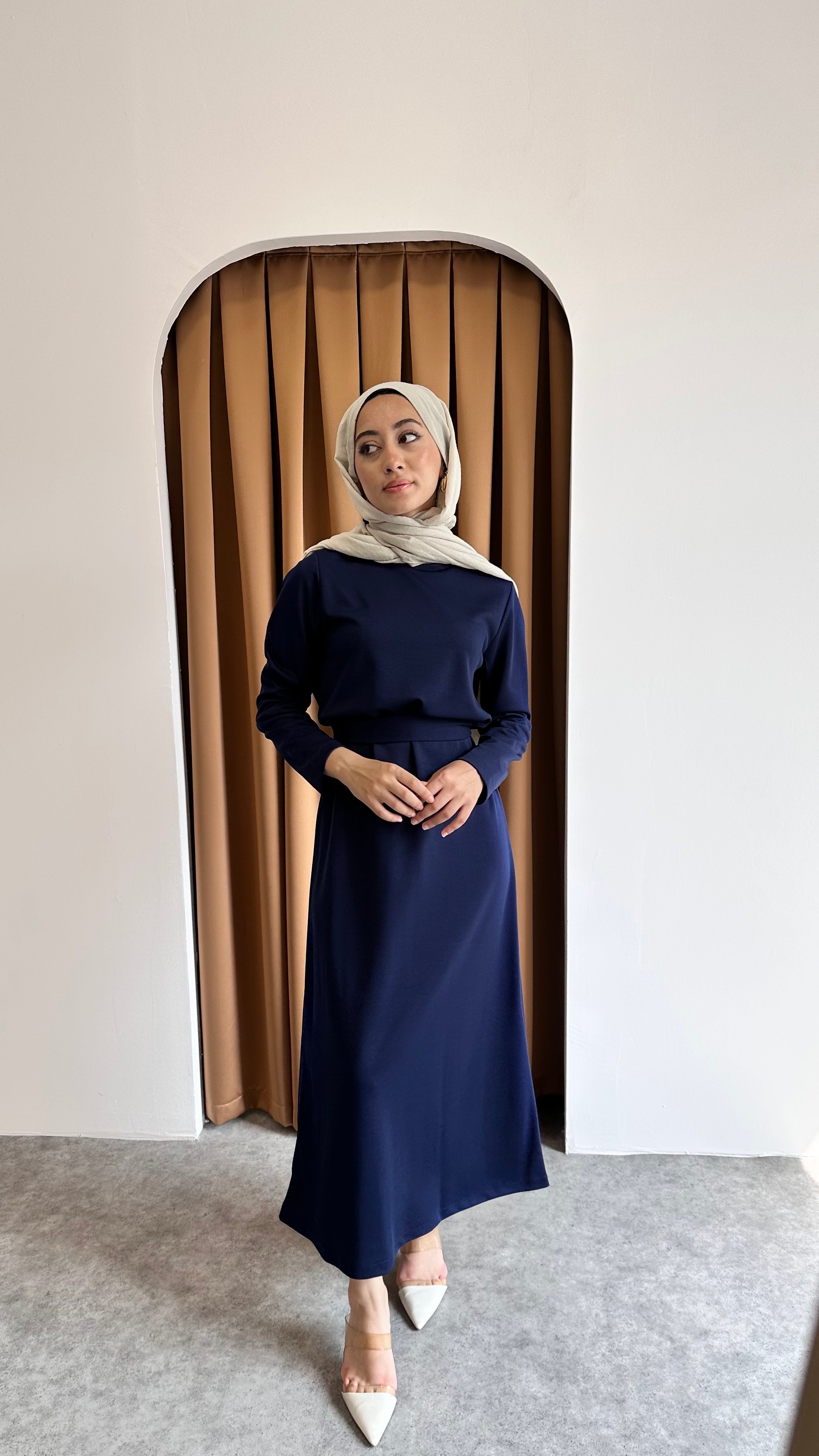 İki parça Zerafet Abaya - Lacivert