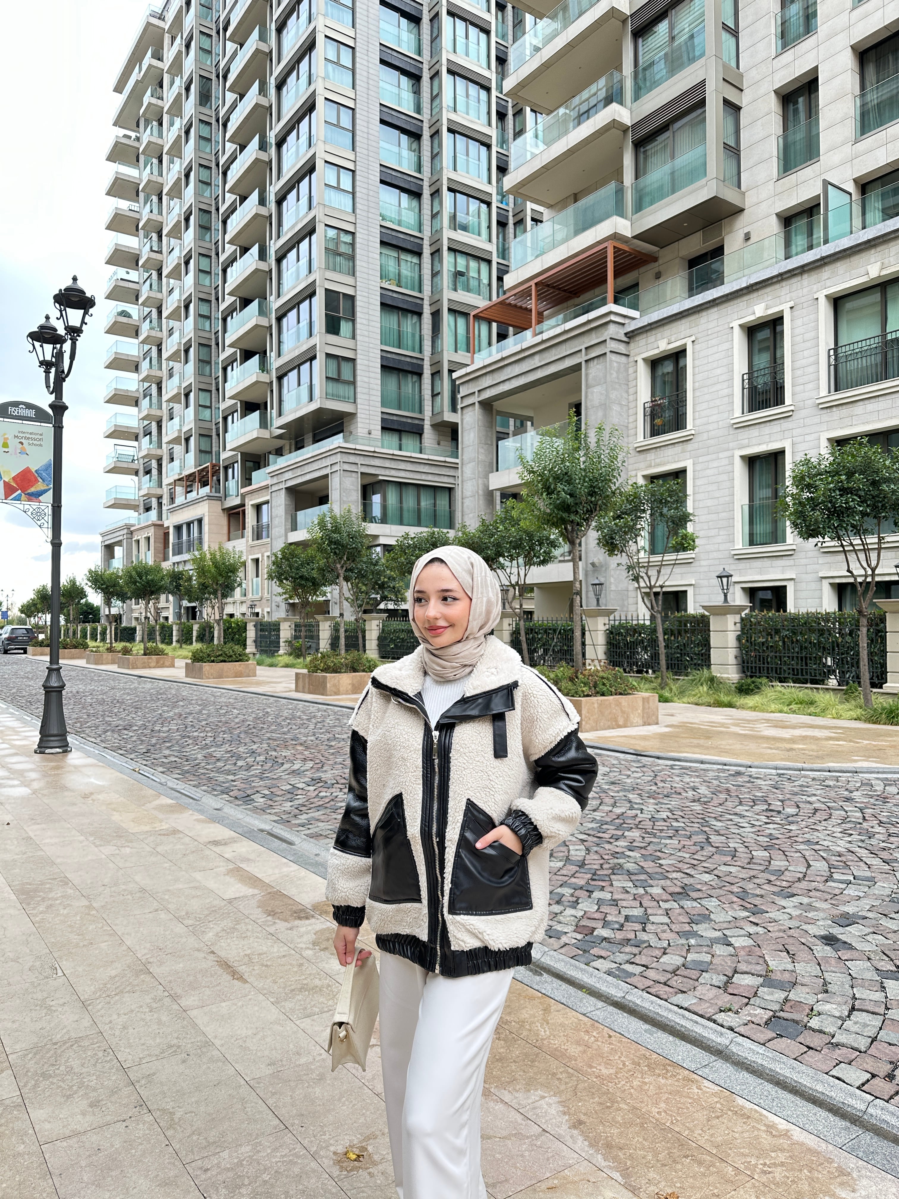Nora Peluş Deri Mont