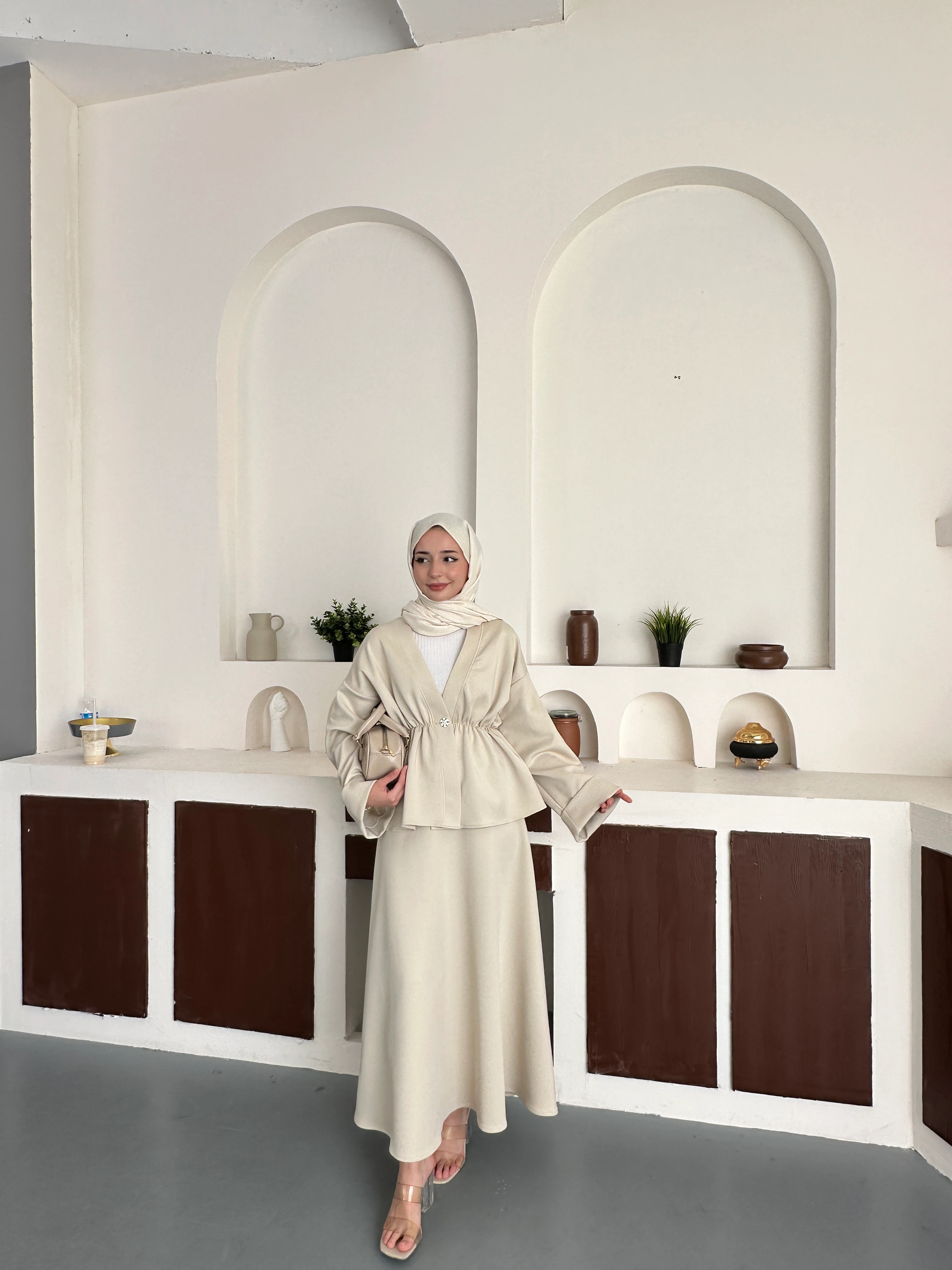 Luna Basic Takım - Bej