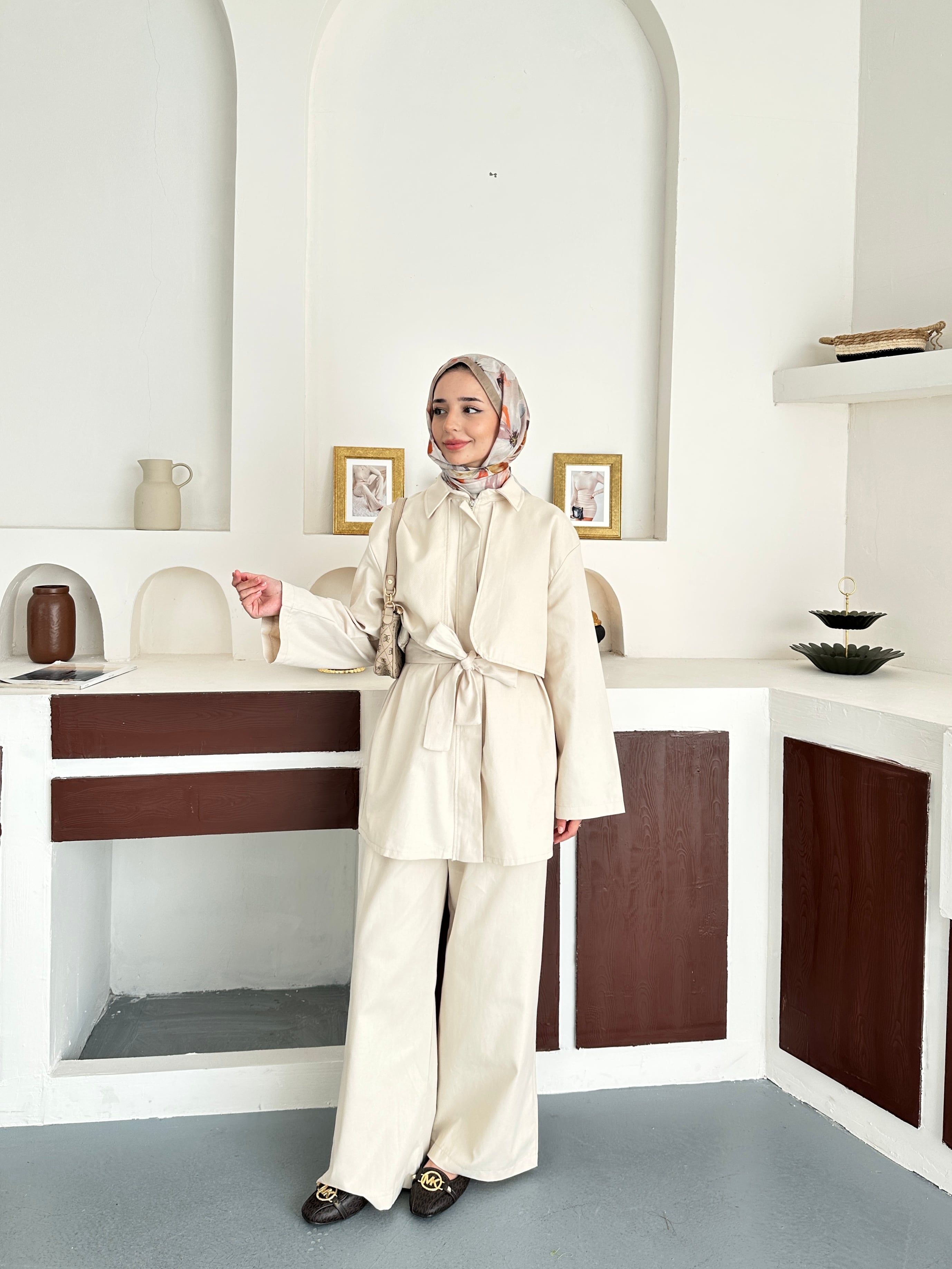 Fermuarlı Gabardin takım