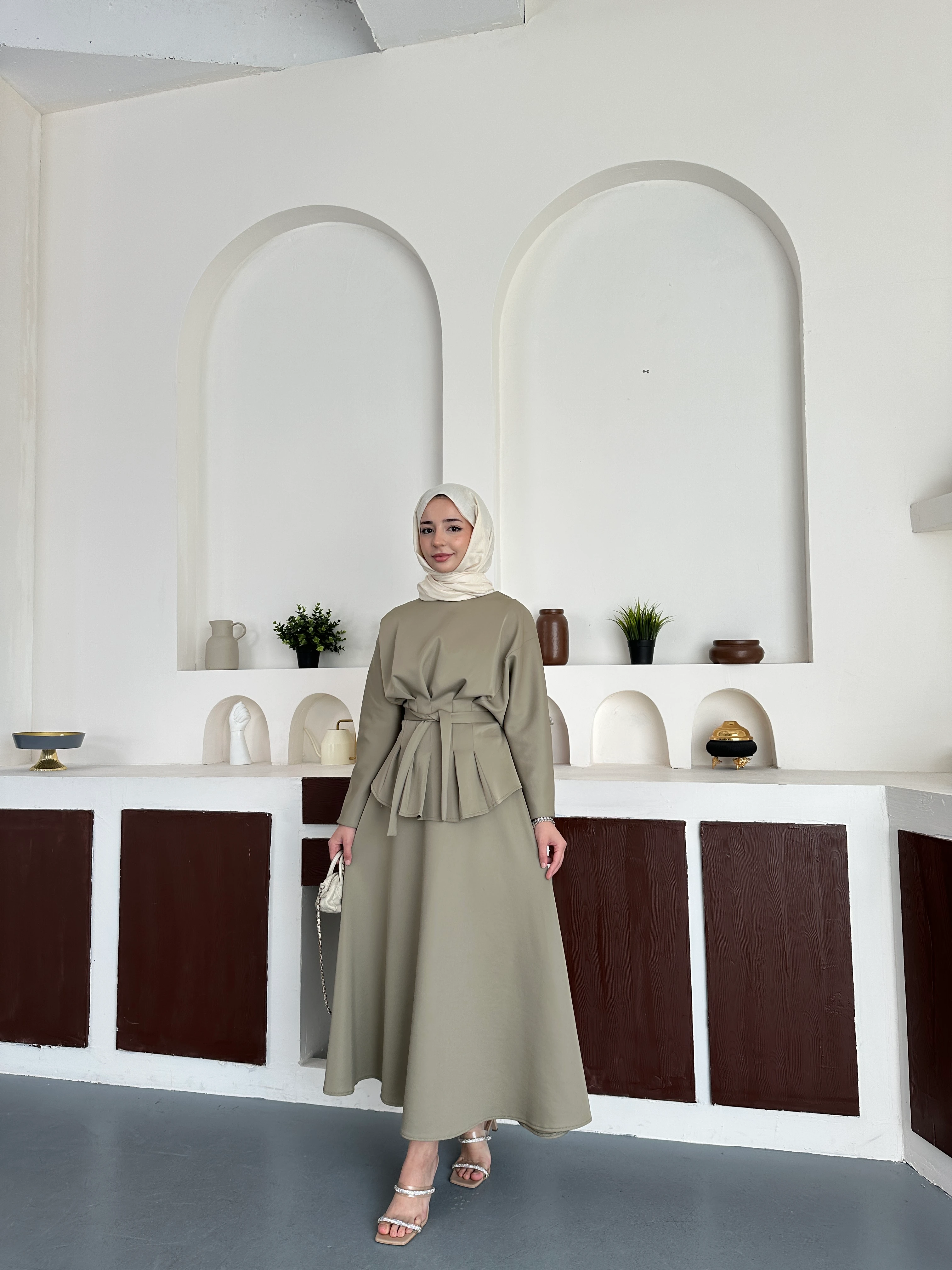 Pileli etekli takım - Çağla