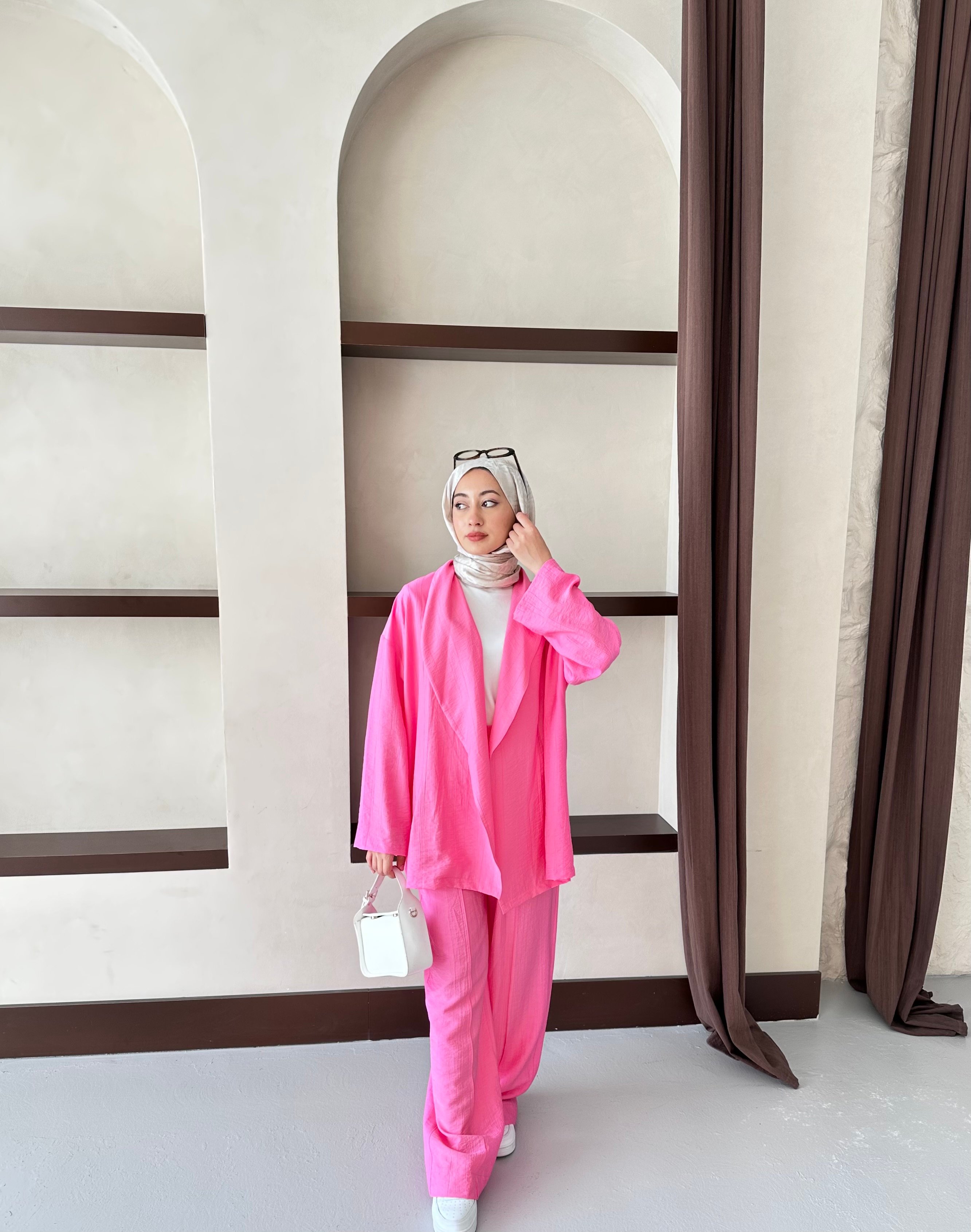 Luna Oversize Takım - Pudra