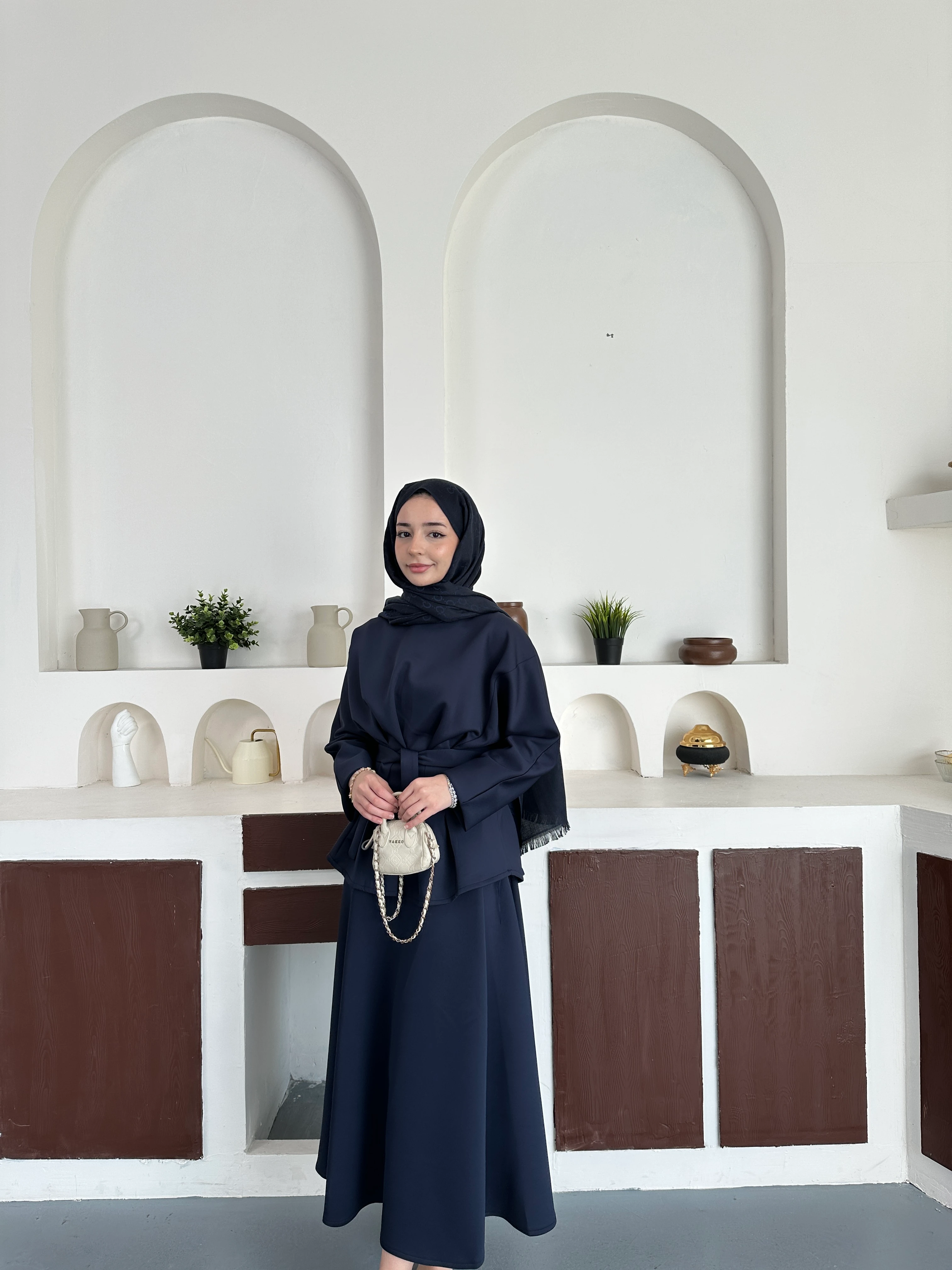 Pileli etekli takım