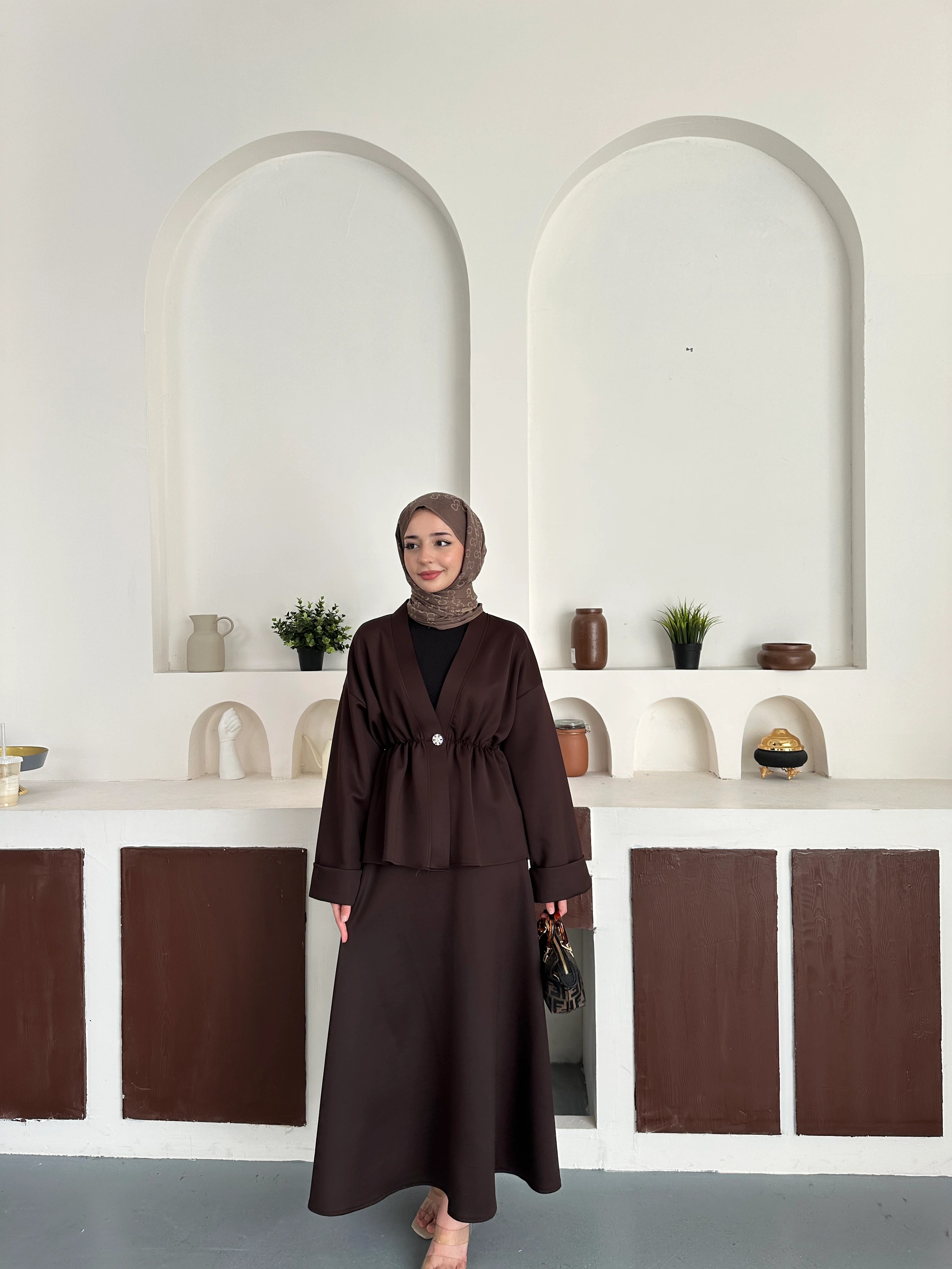 Luna Basic Takım - Kahve