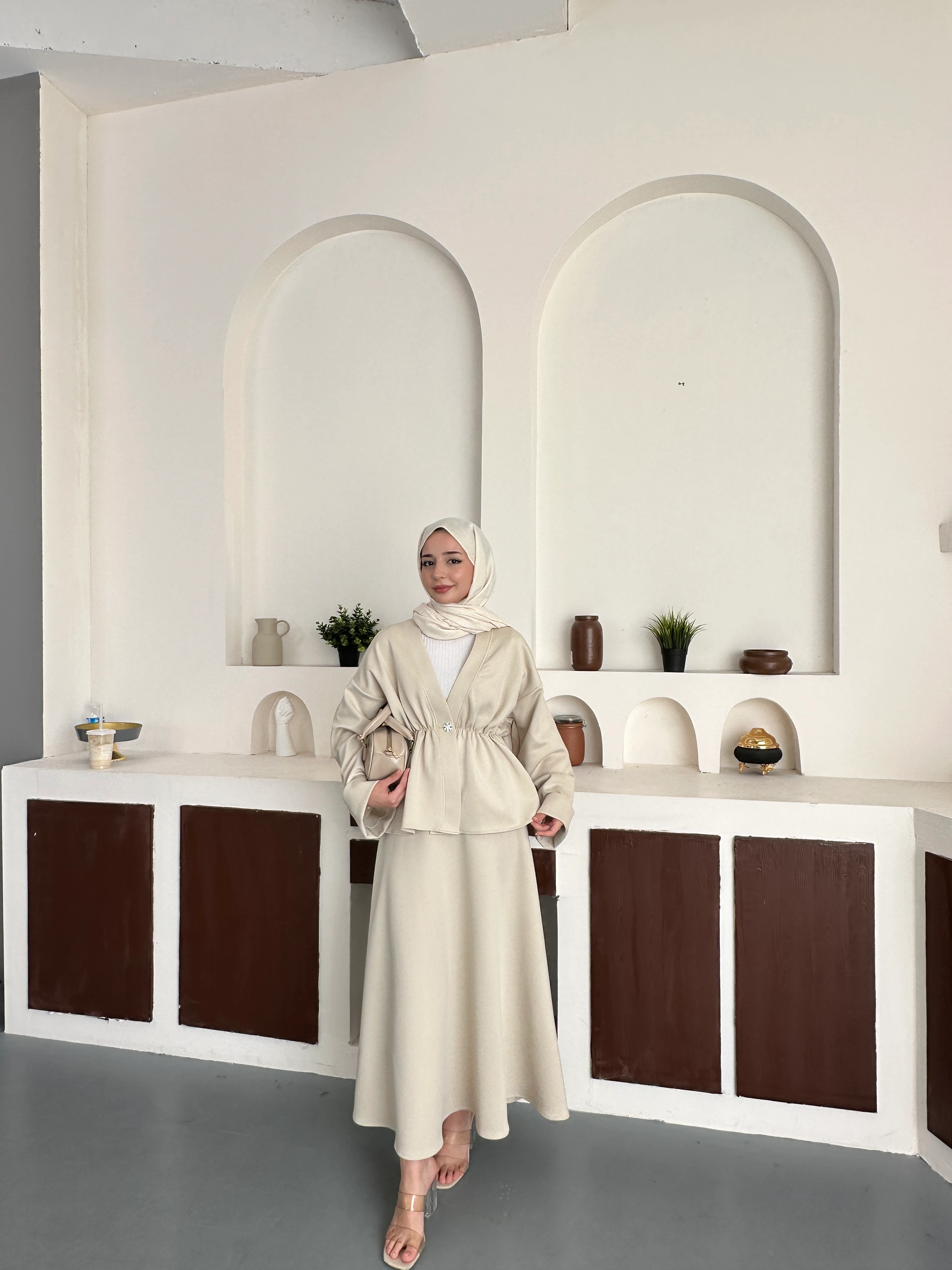 Luna Basic Takım - Bej