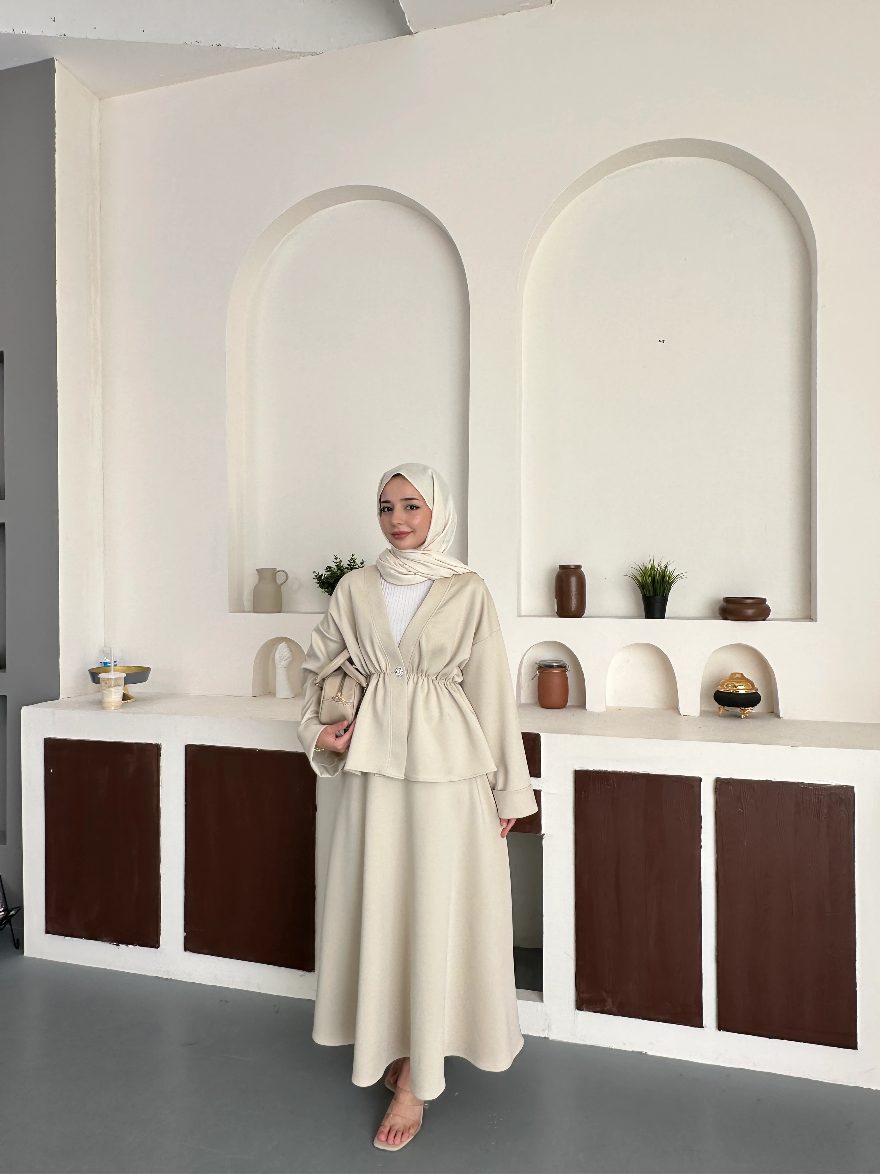 Luna Basic Takım - Bej